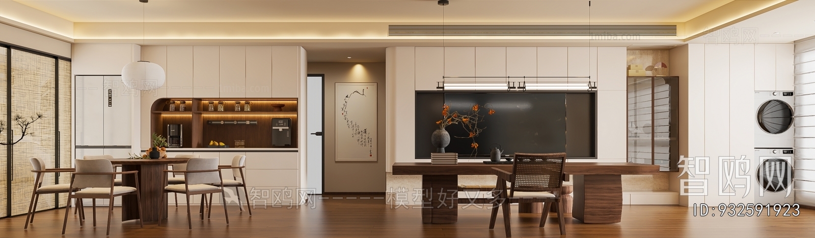 New Chinese Style A Living Room