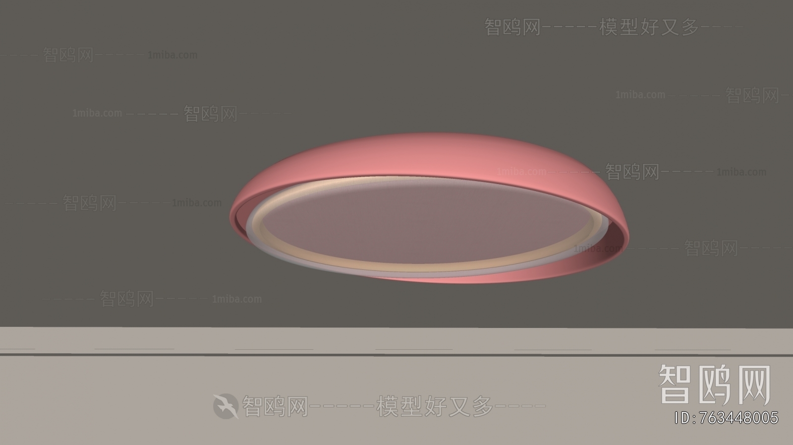 现代粉色圆形吸顶灯