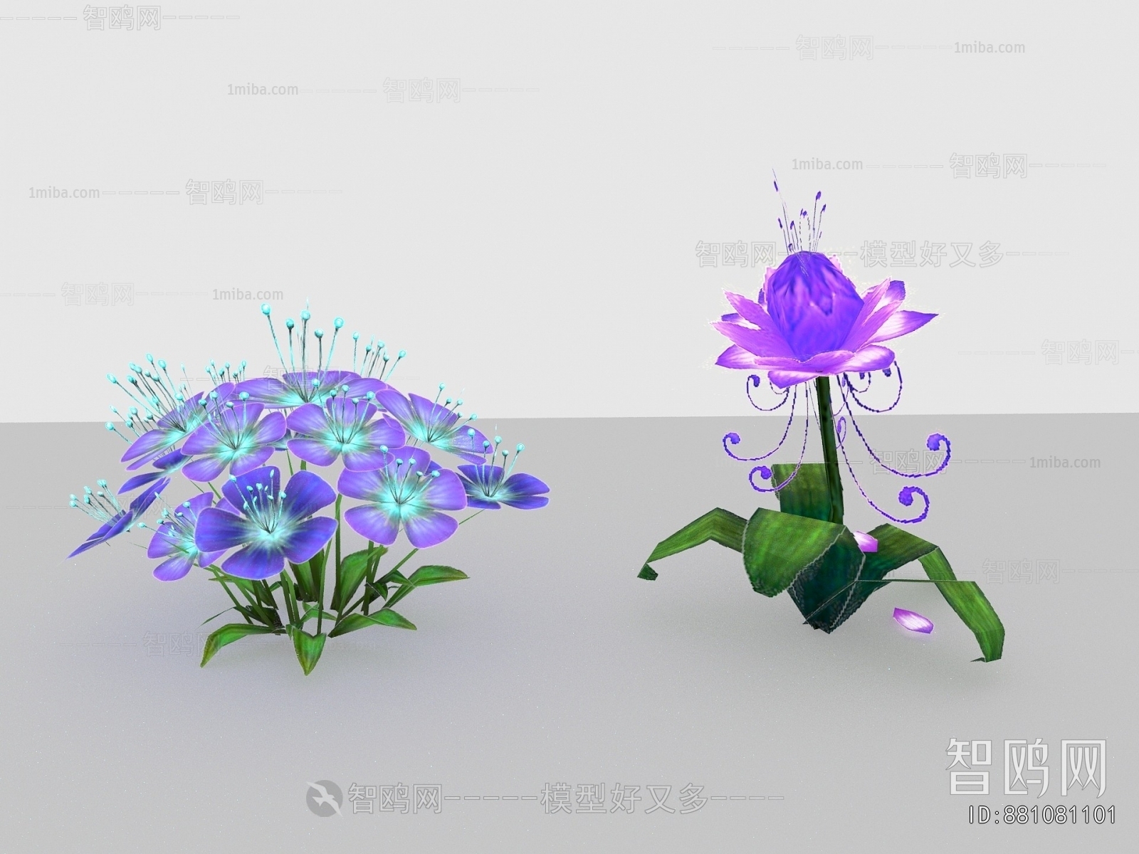 Modern Flowers And Grass