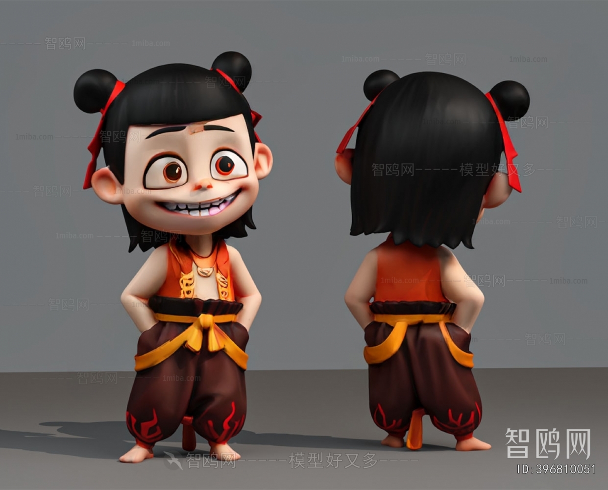 现代哪吒手办摆件