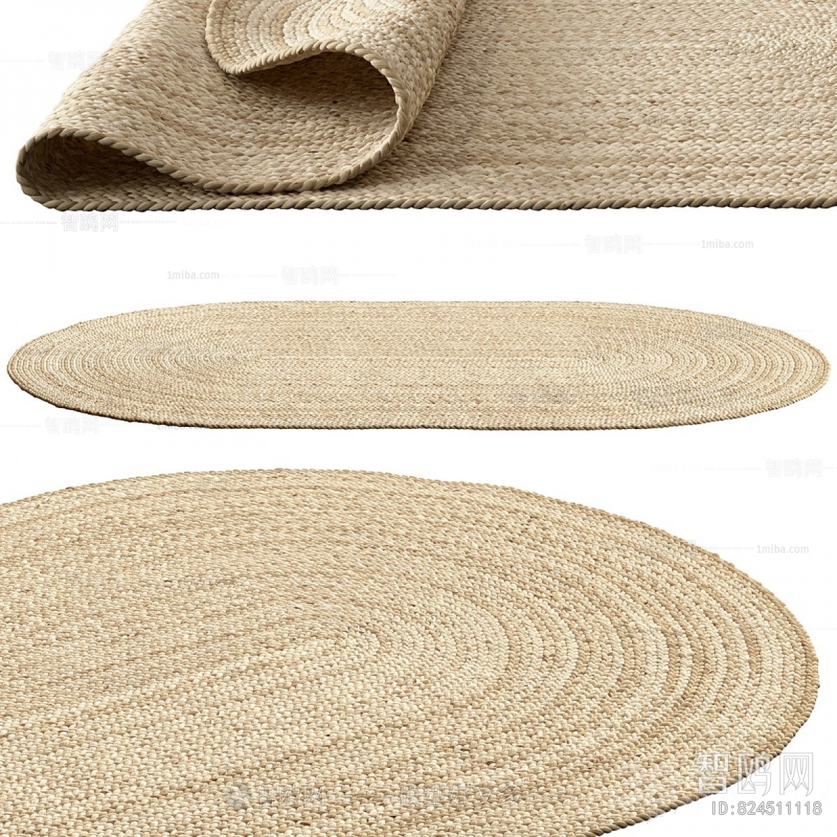 Wabi-sabi Style Circular Carpet