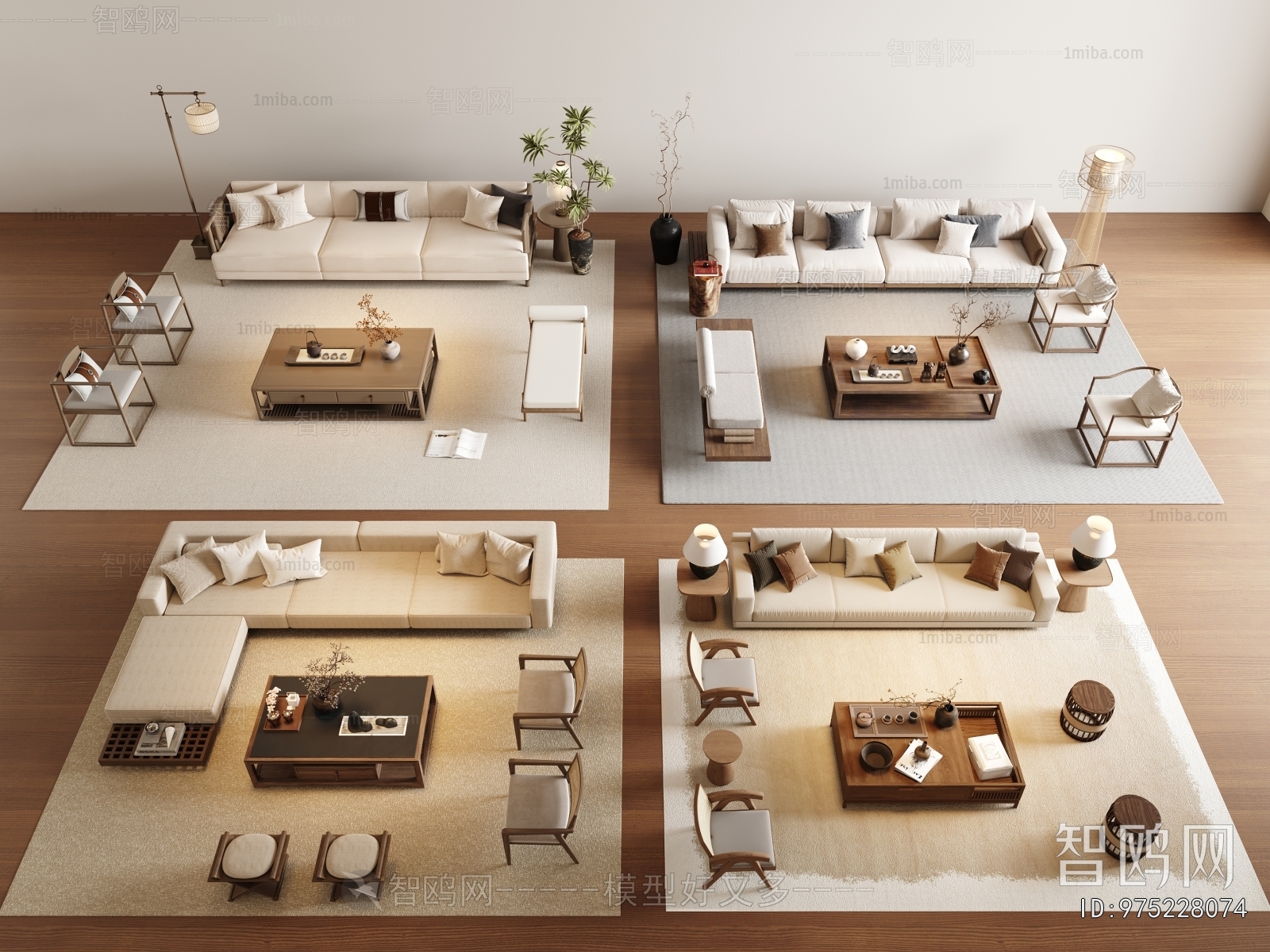 New Chinese Style Sofa Combination