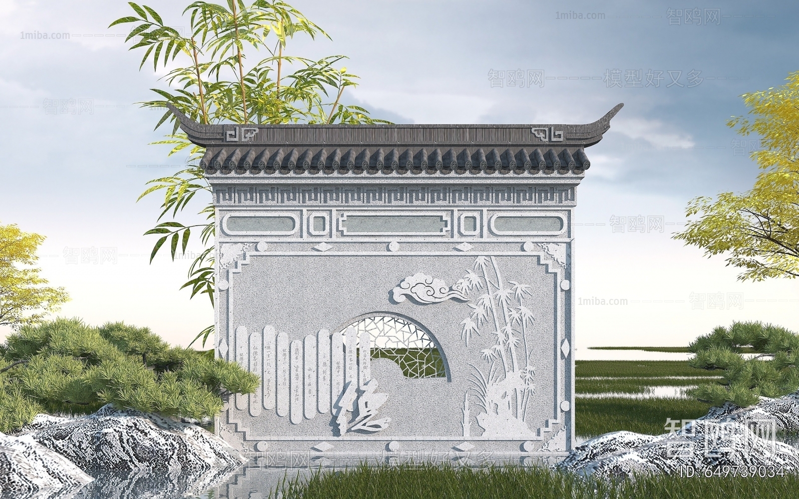 Chinese Style Landscape Wall