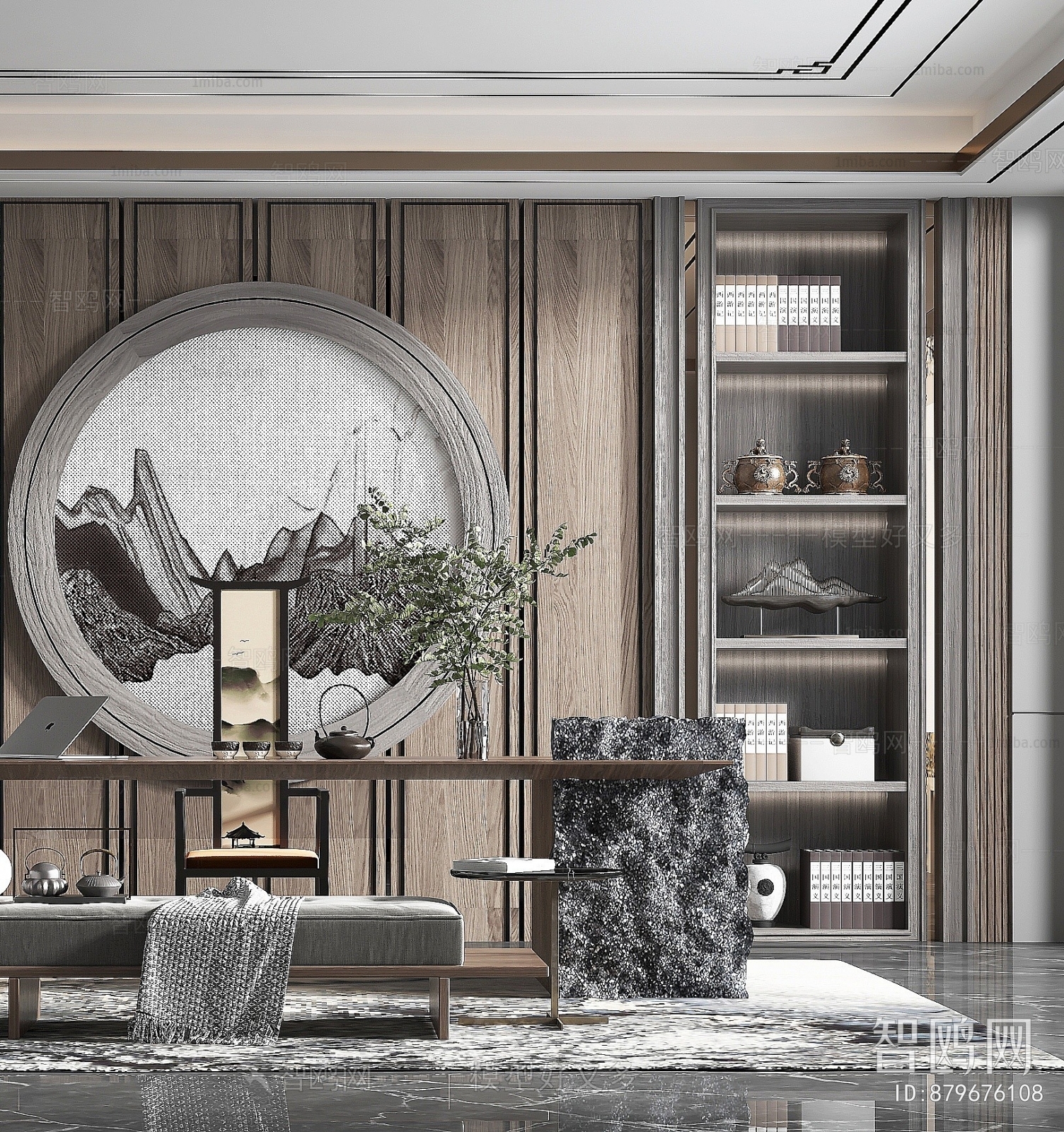 New Chinese Style Study Space