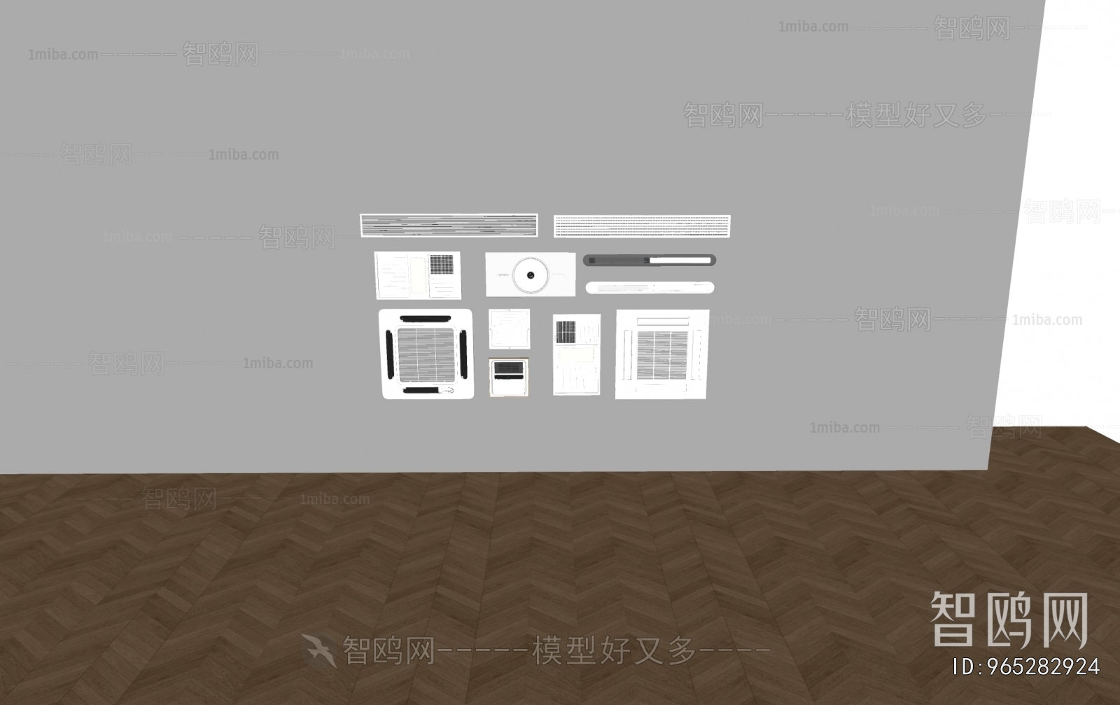 现代空调出风口组合