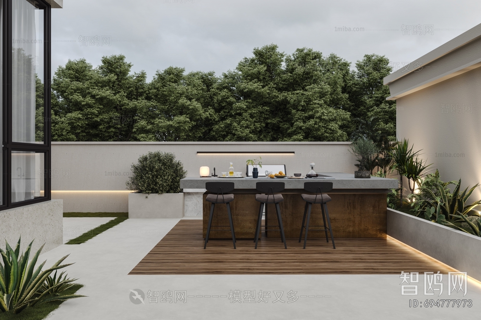 Modern Courtyard/landscape