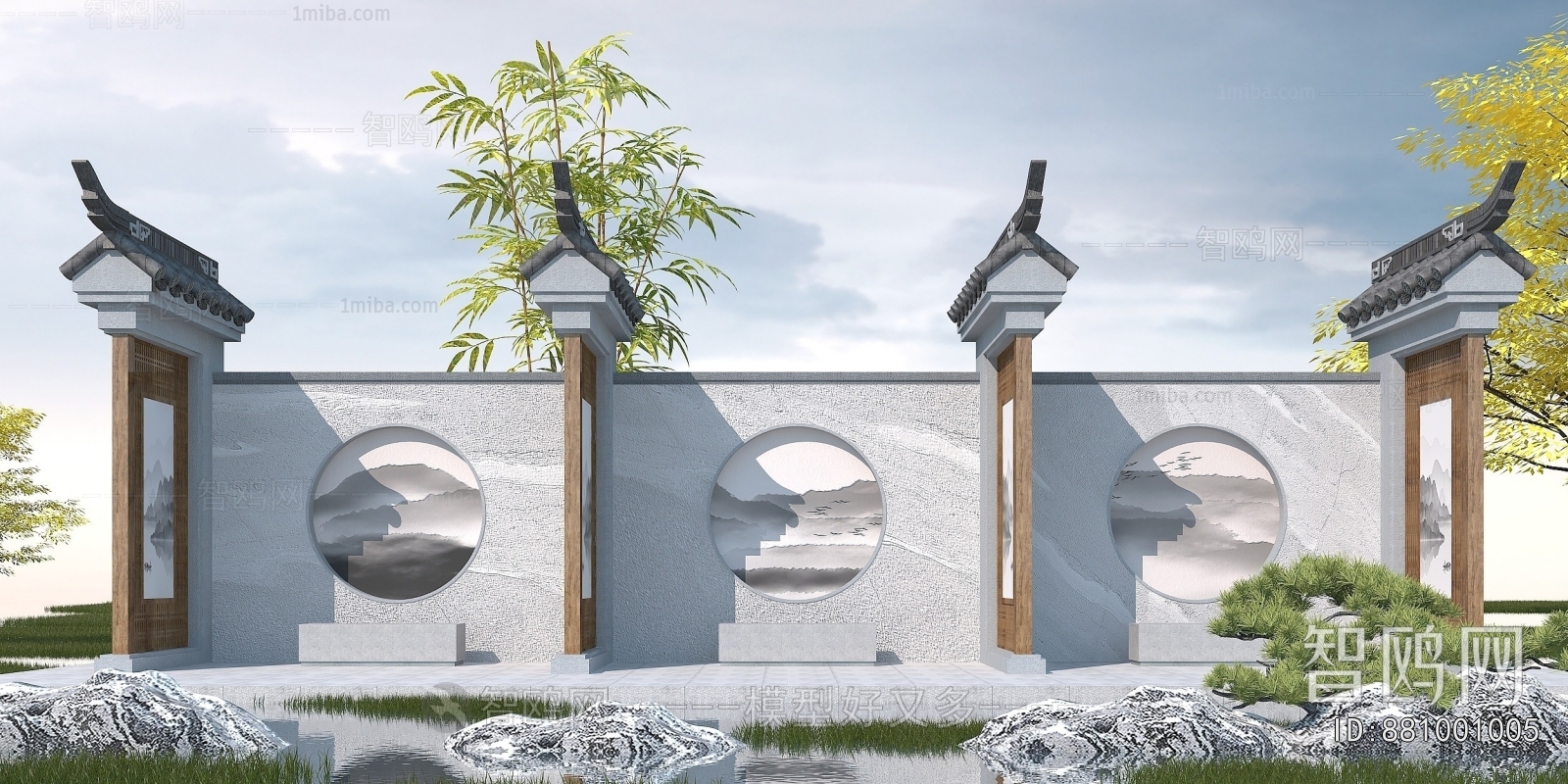 Chinese Style Landscape Wall