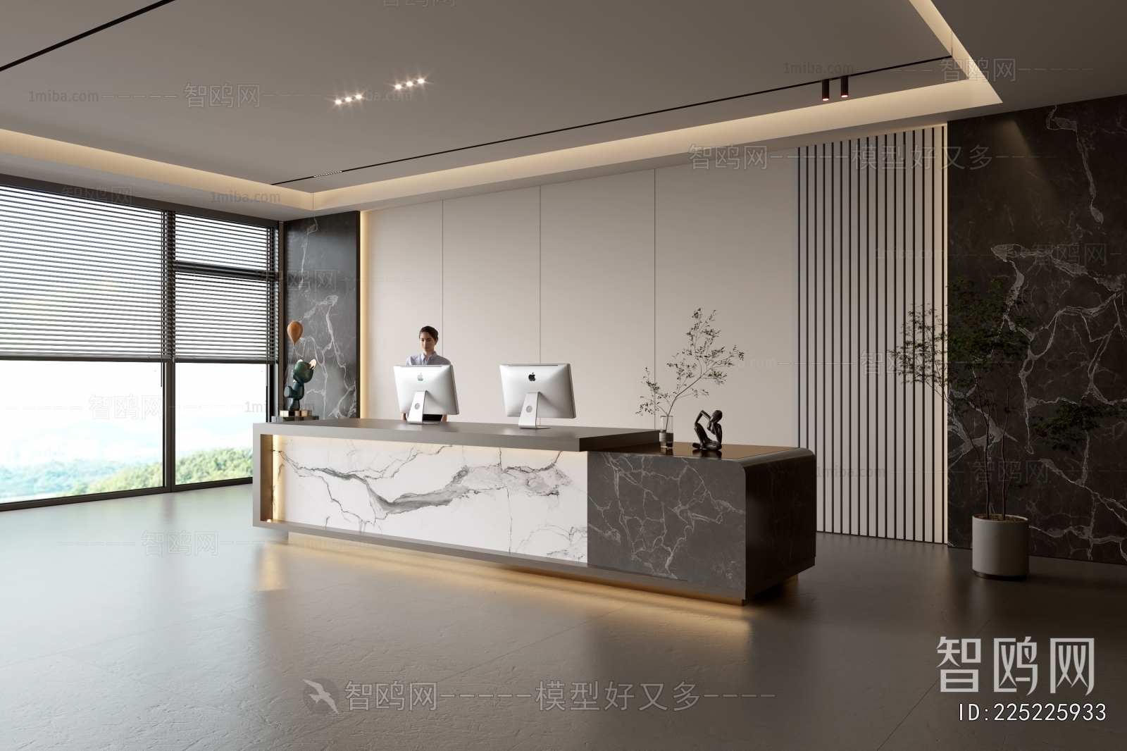 Modern Office Reception Desk