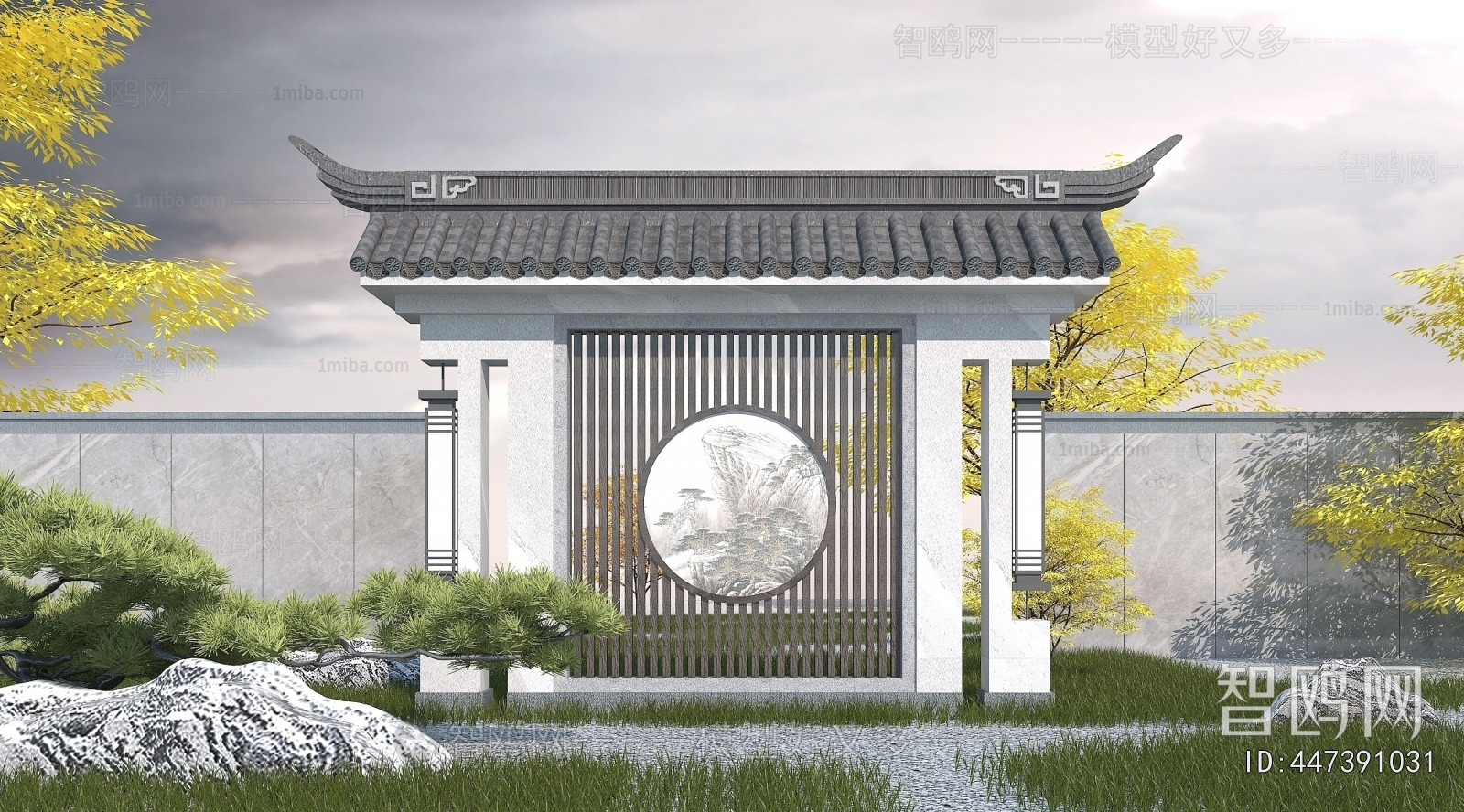 Chinese Style Landscape Wall