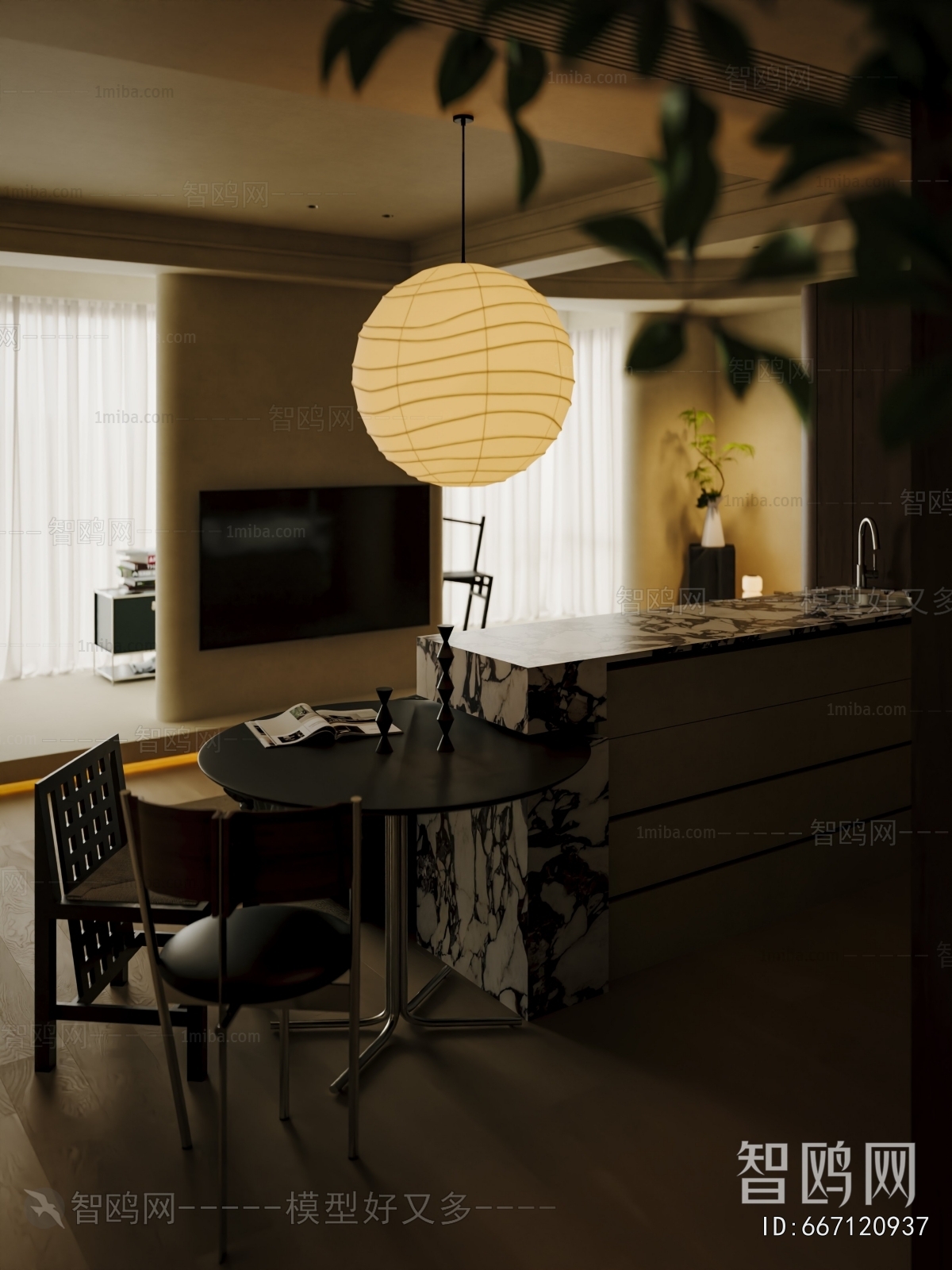 Wabi-sabi Style A Living Room