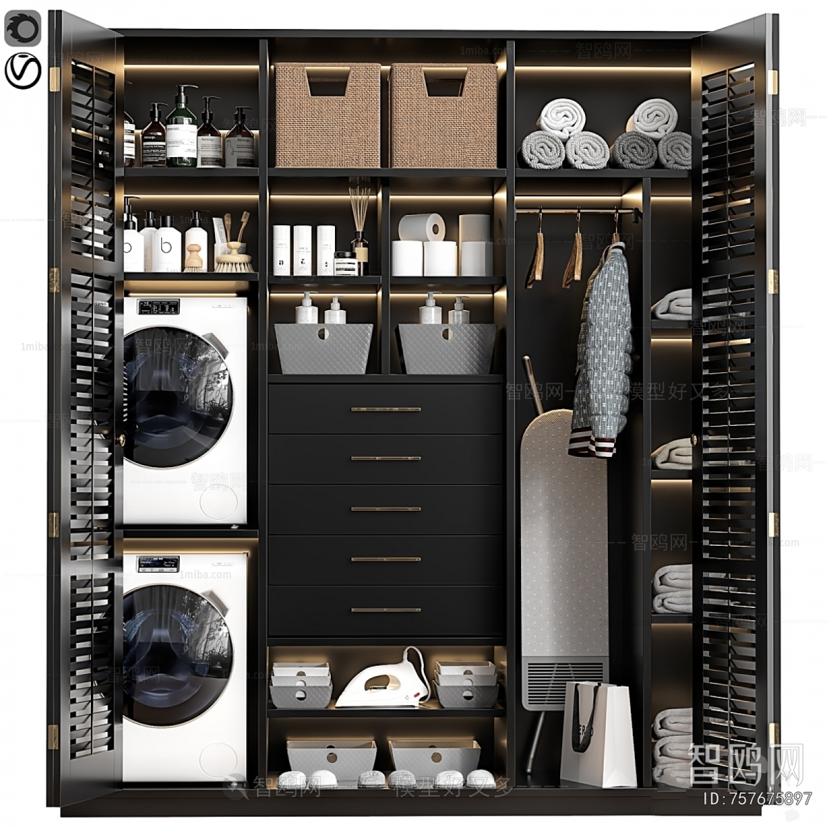 French Style Laundry Cabinet