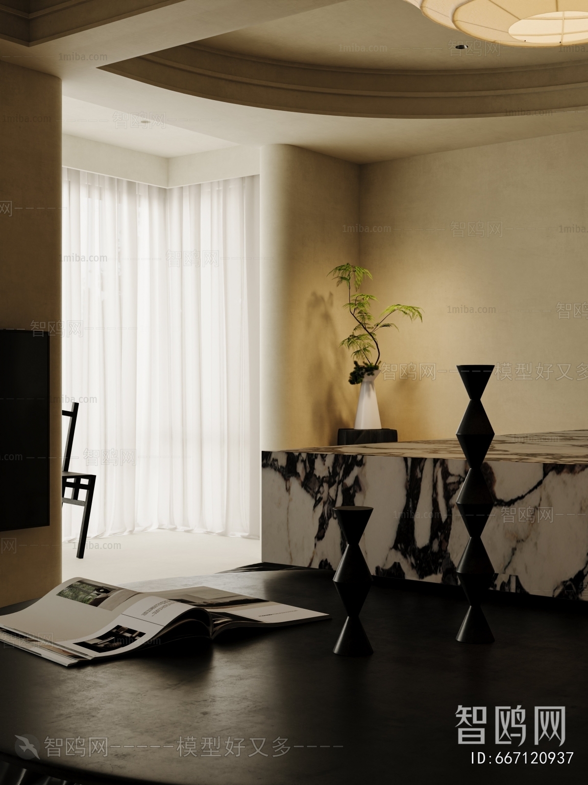 Wabi-sabi Style A Living Room