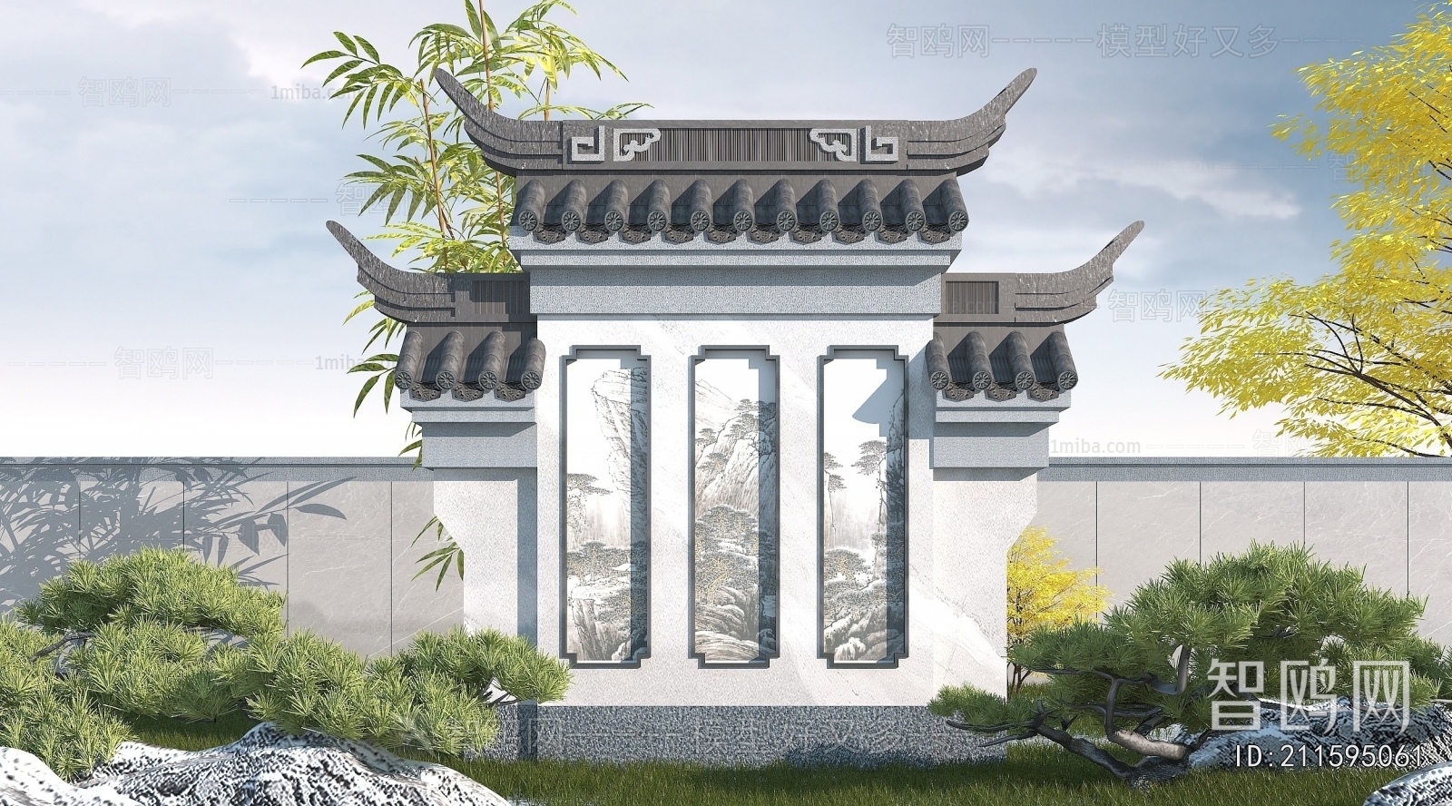 Chinese Style Landscape Wall