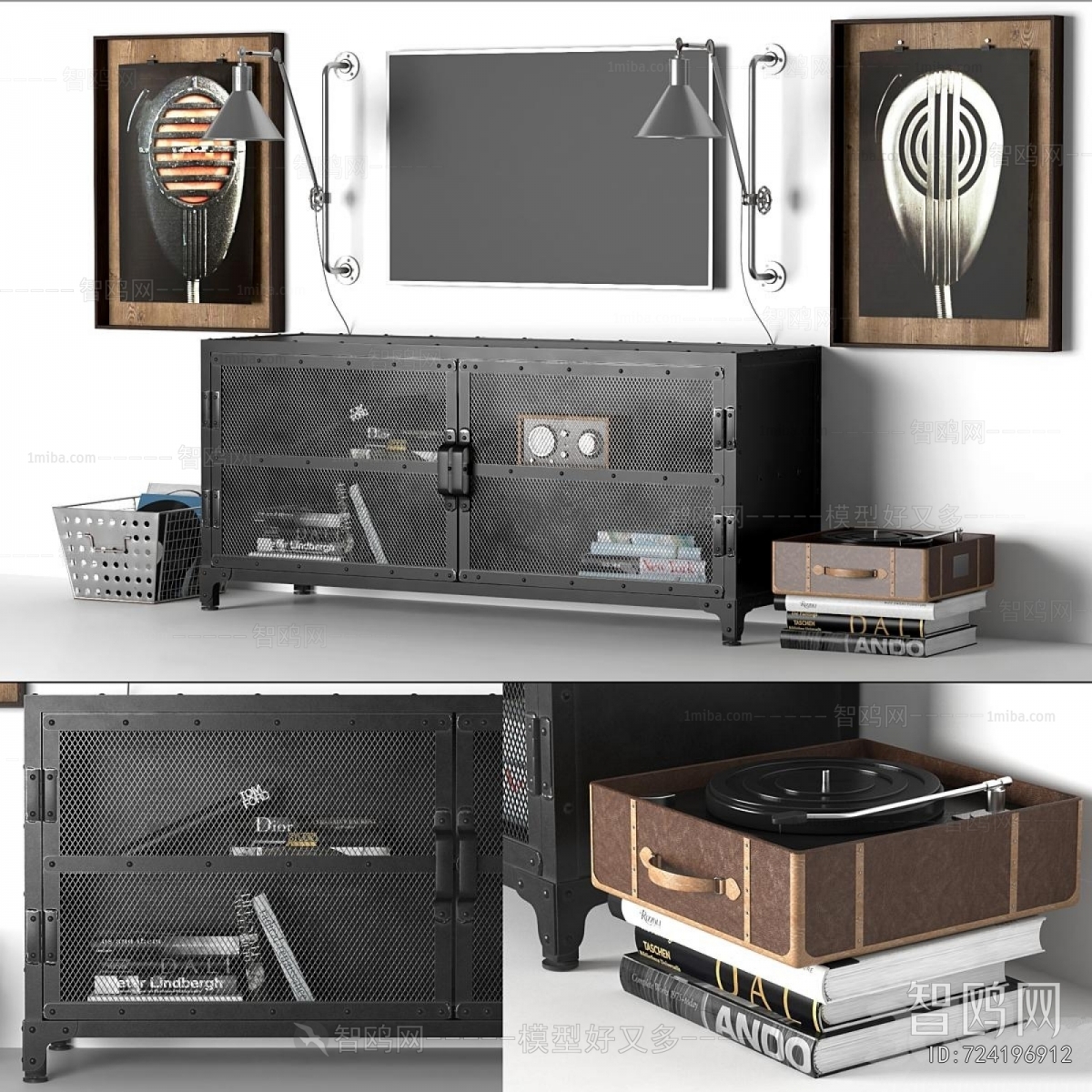 Industrial Style TV Cabinet