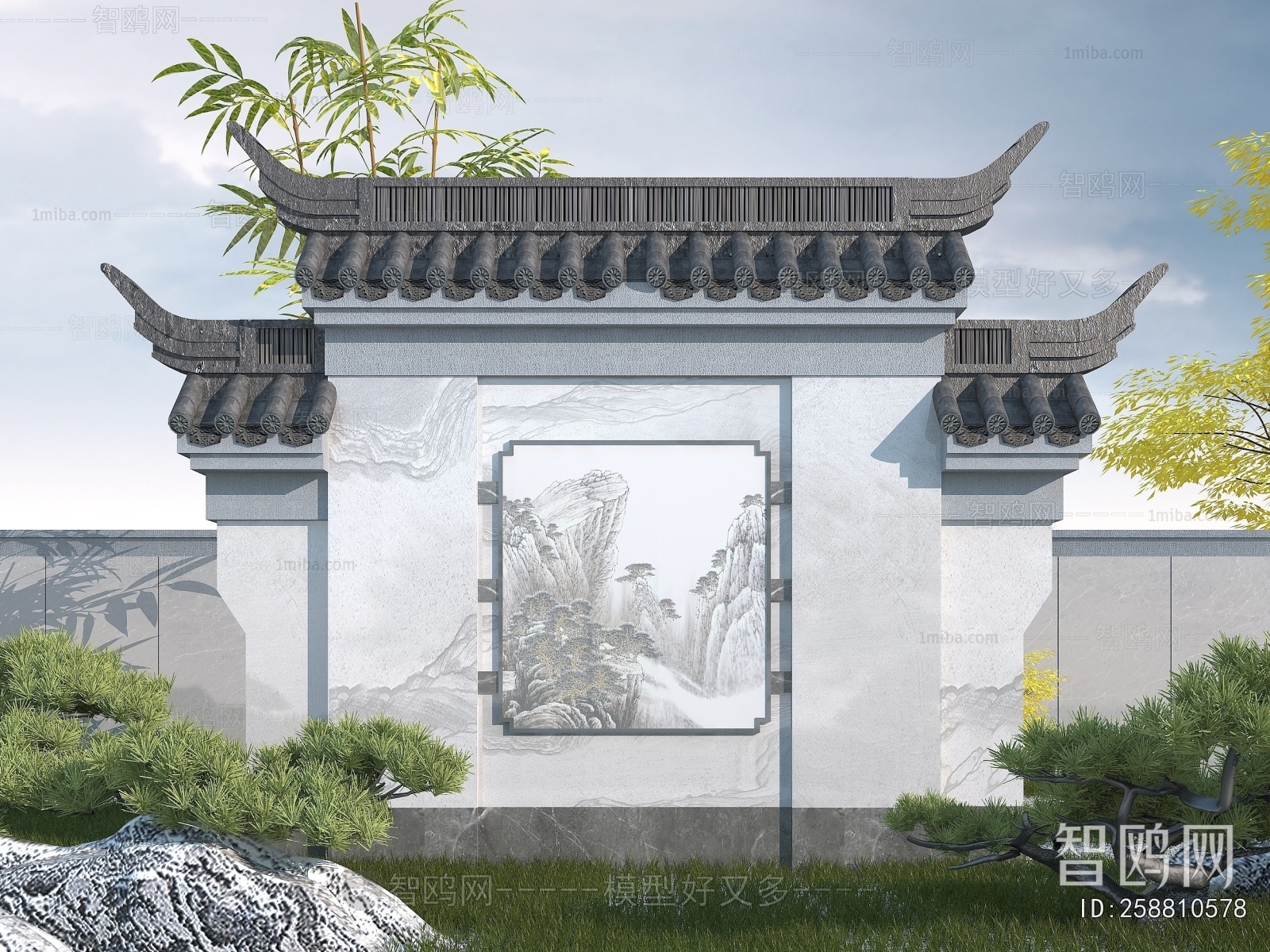 Chinese Style Landscape Wall