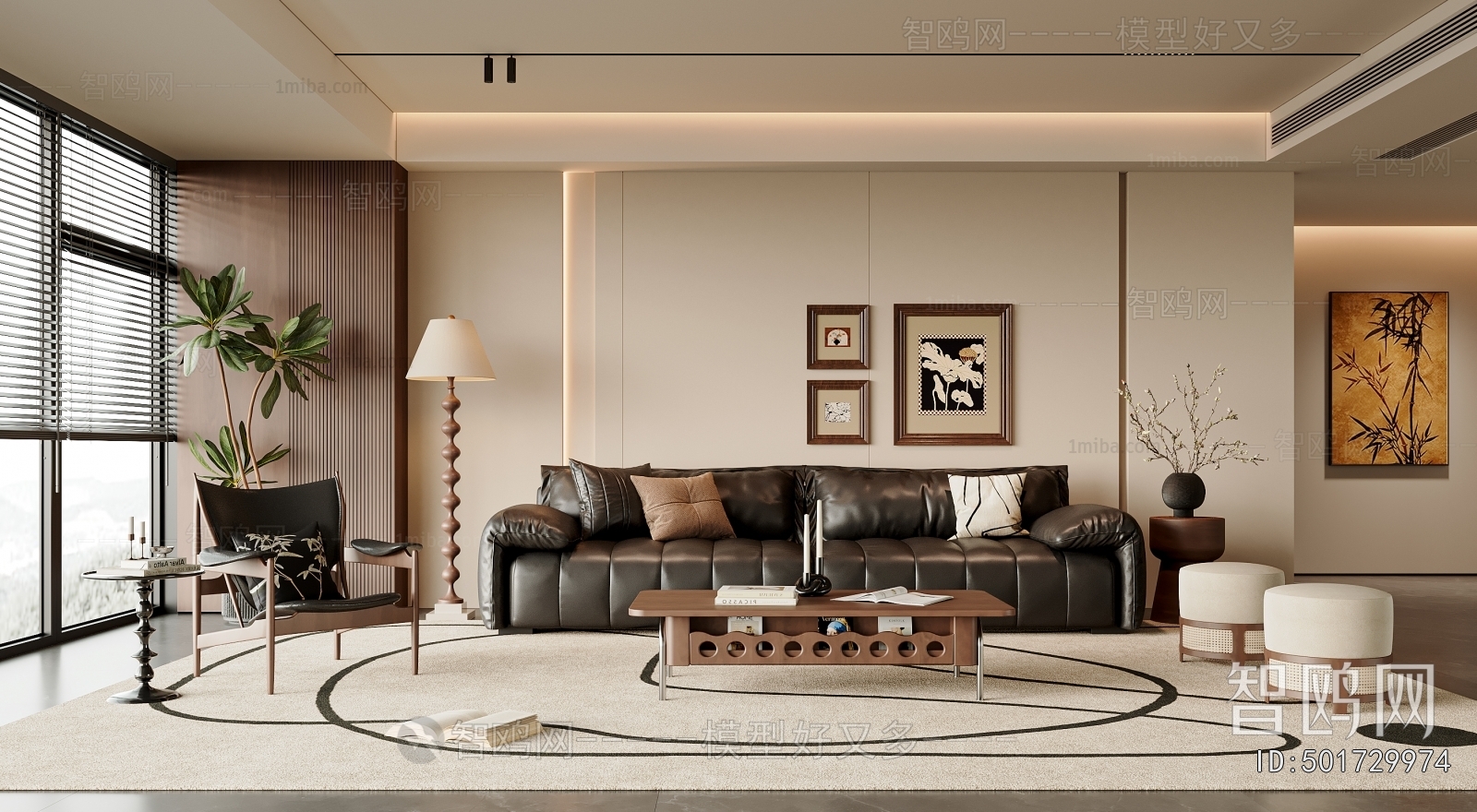 New Chinese Style A Living Room