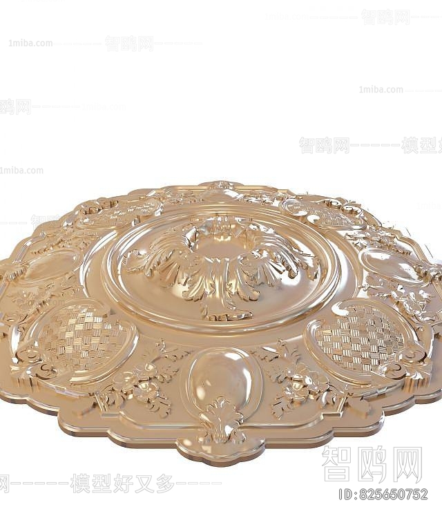 European Style Plaster Carved Top Plate
