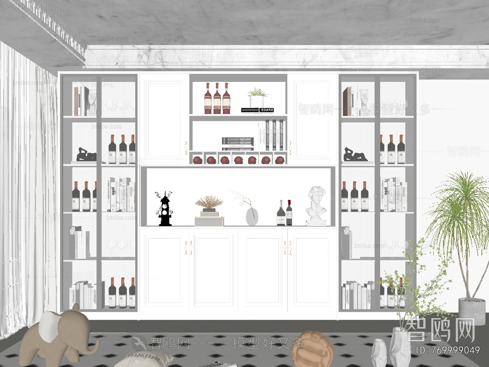 French Style Wine Cabinet