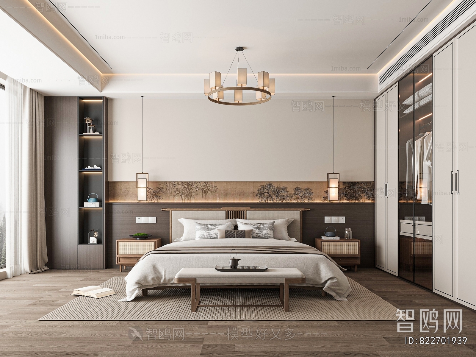 New Chinese Style Bedroom