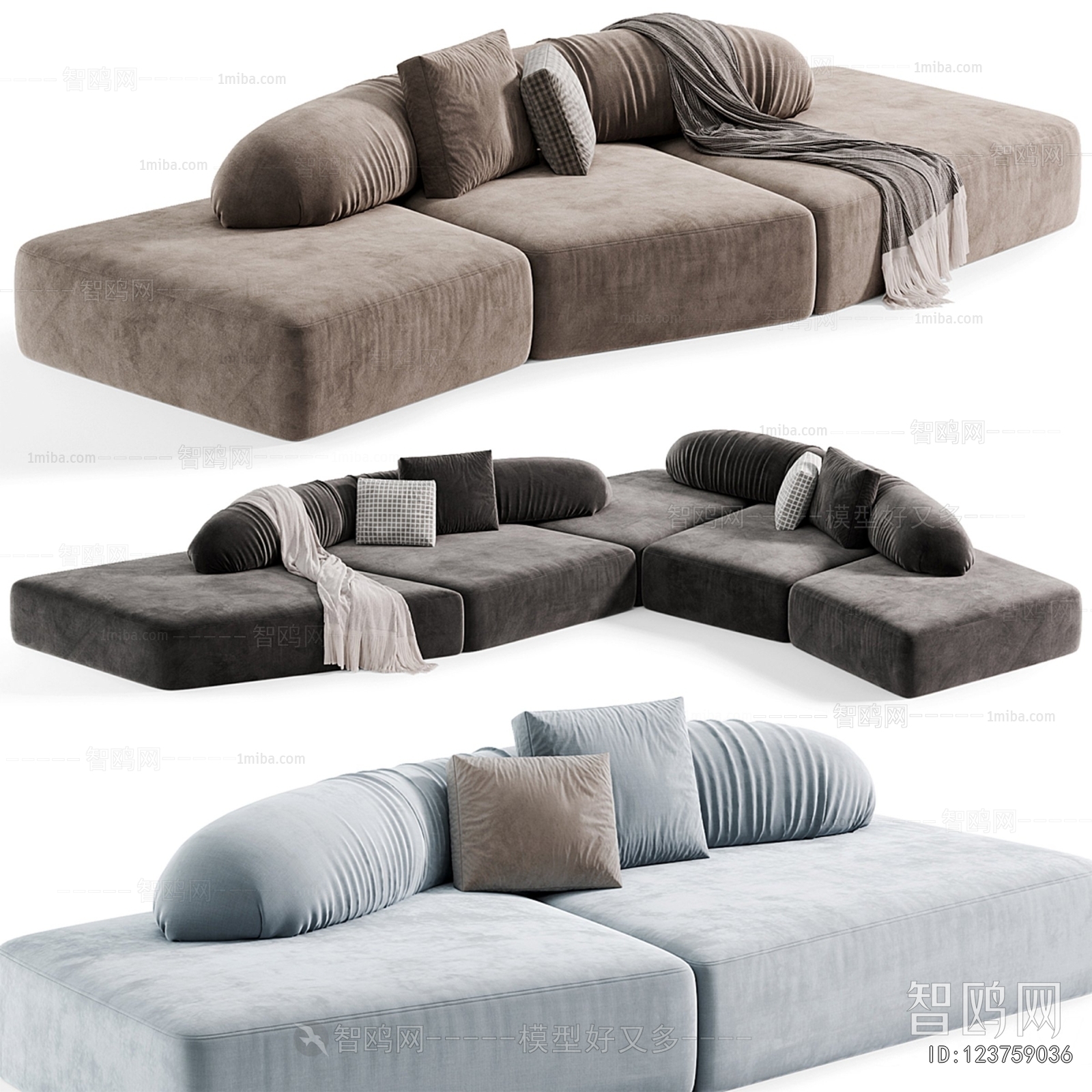 Modern Multi Person Sofa