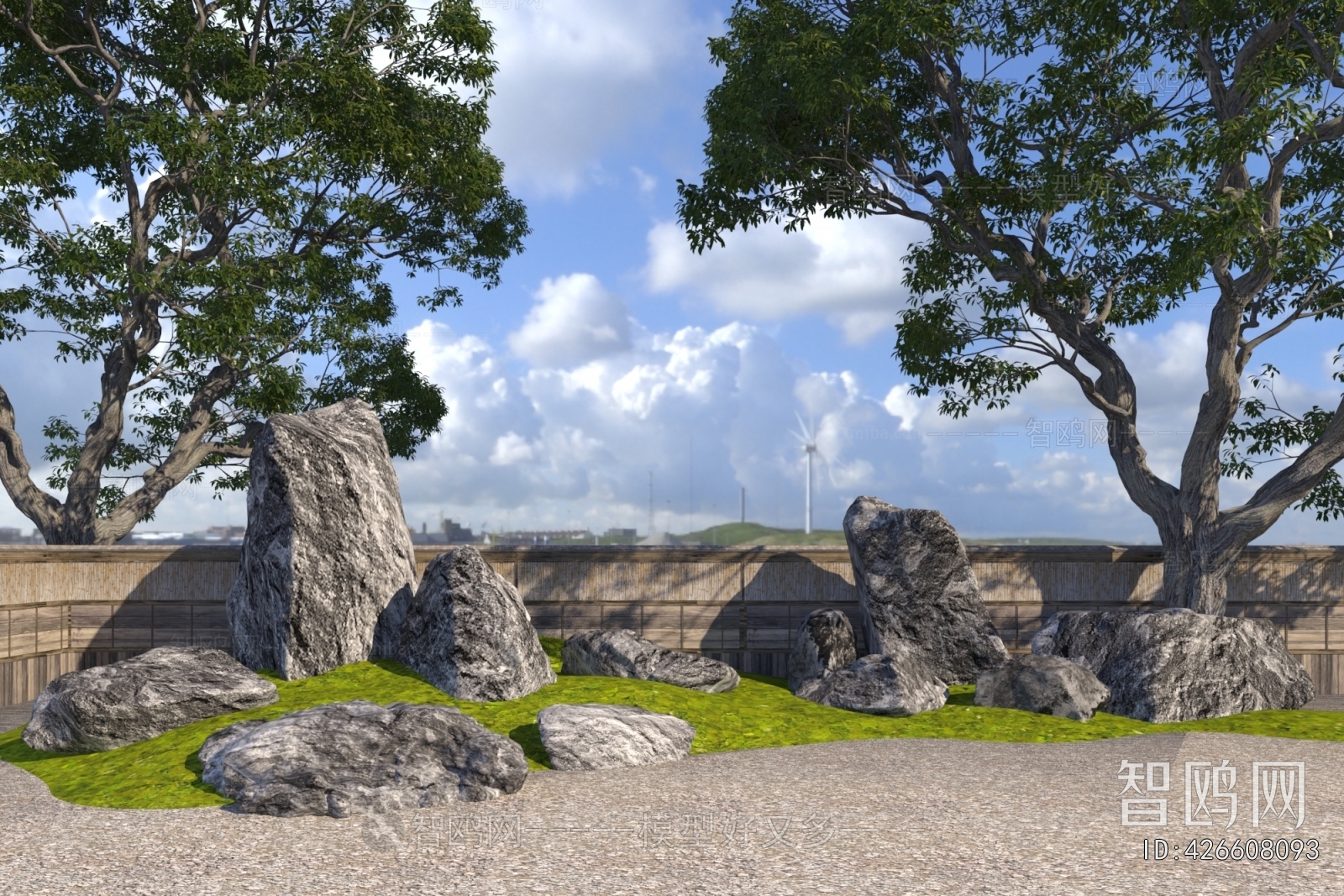 New Chinese Style Rockery Waterscape