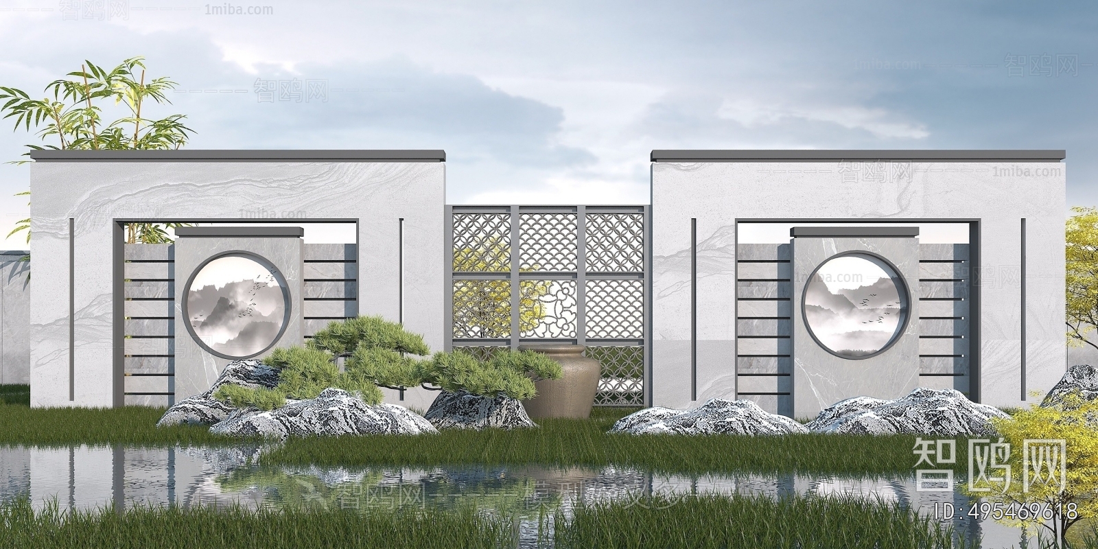 New Chinese Style Landscape Wall