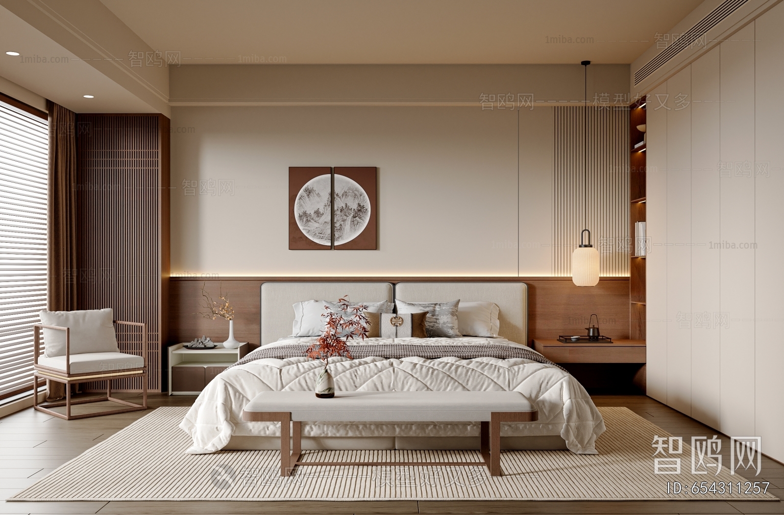 New Chinese Style Bedroom