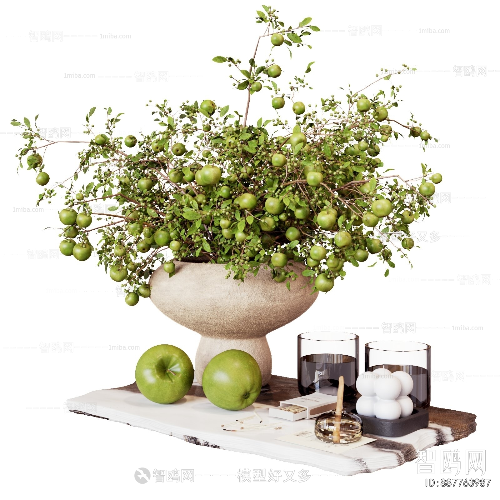 Modern Potted Green Plant