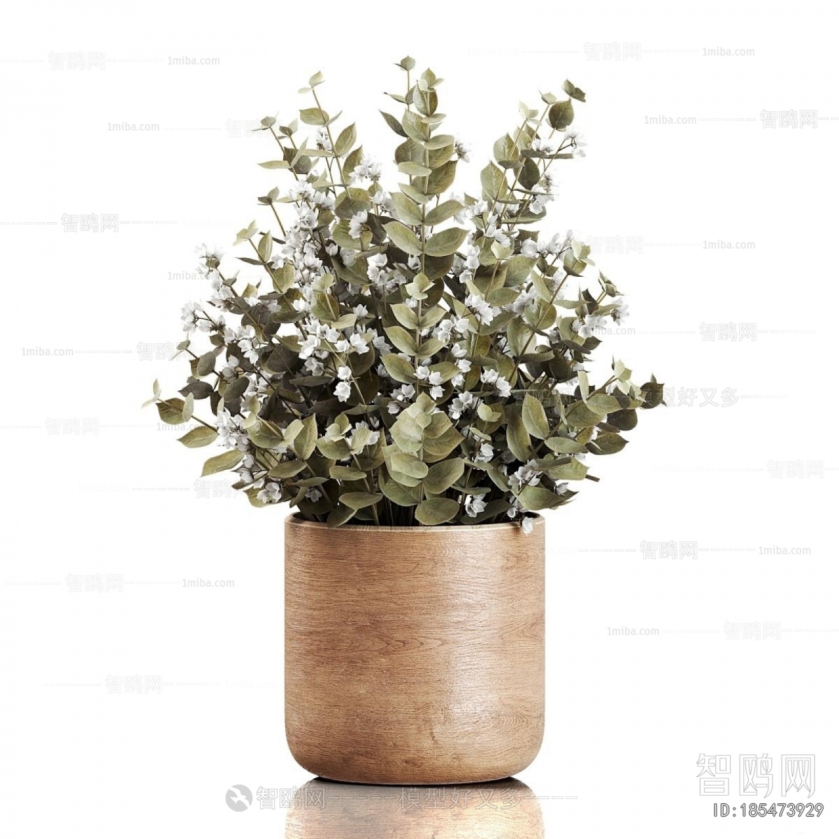 Modern Potted Green Plant