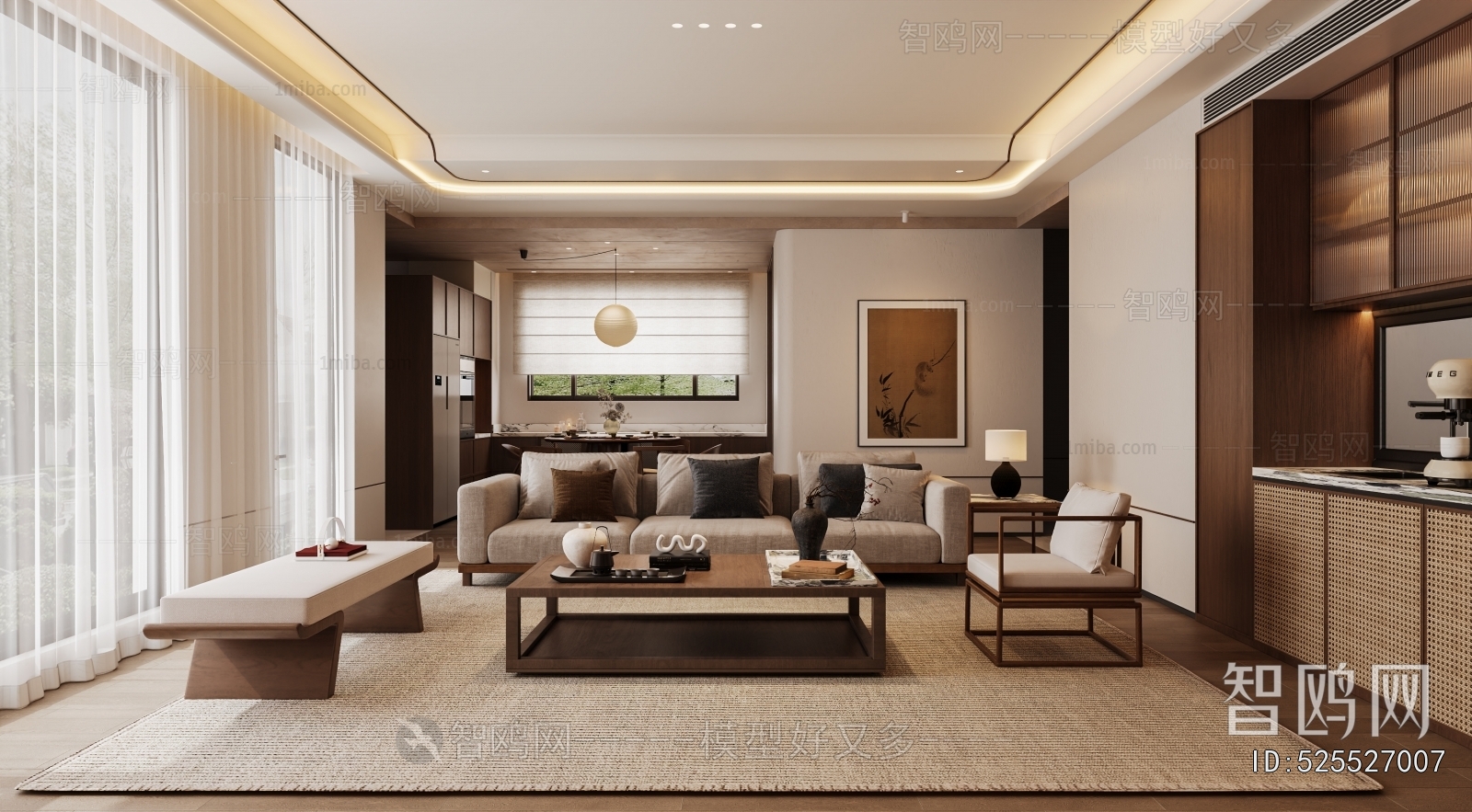 New Chinese Style A Living Room