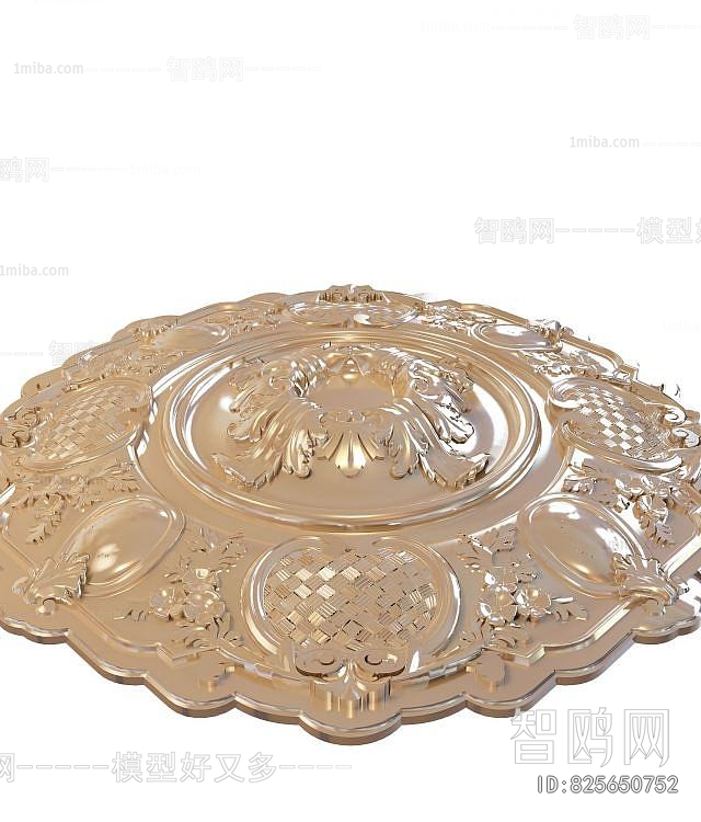 European Style Plaster Carved Top Plate