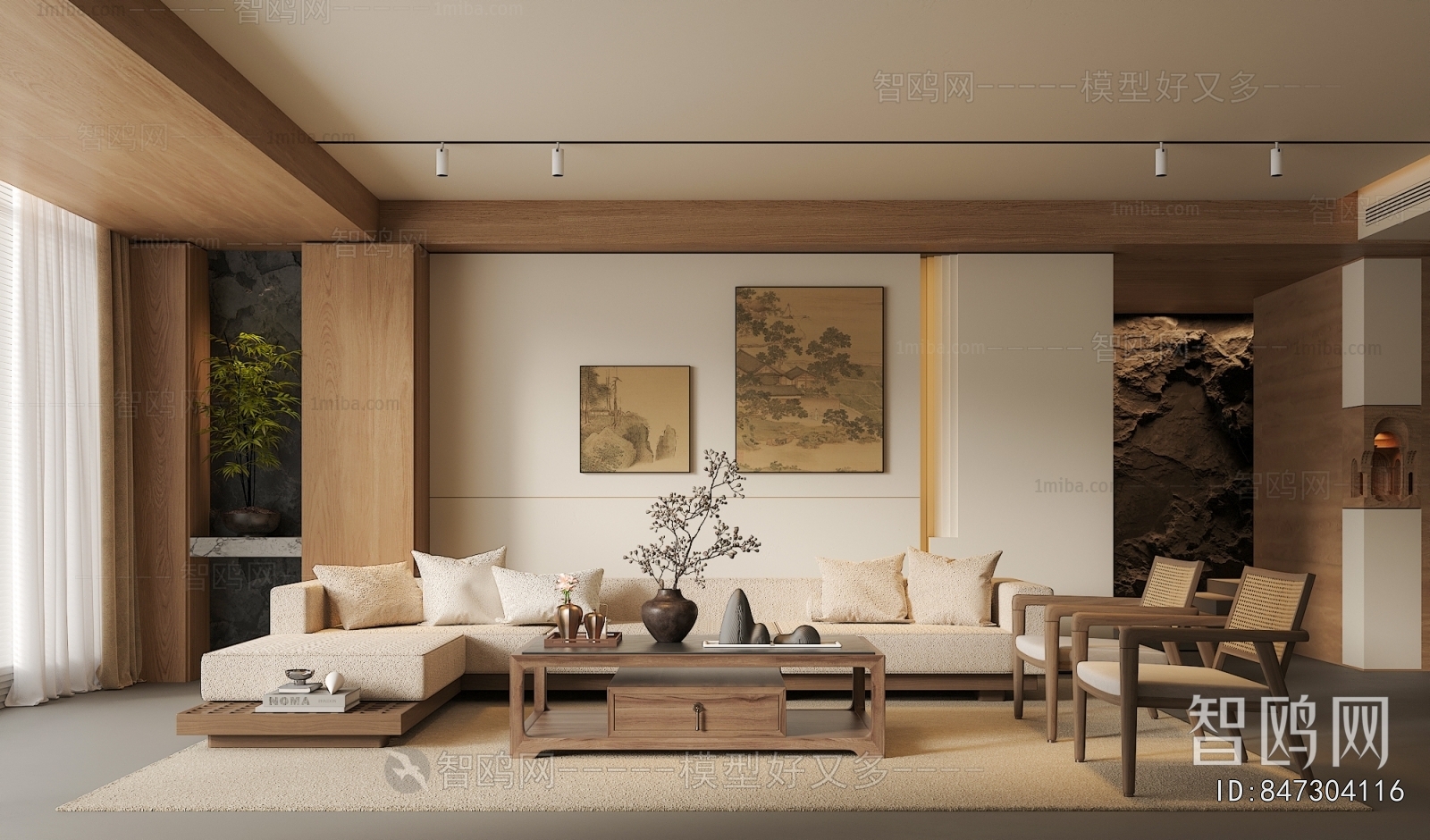 New Chinese Style A Living Room