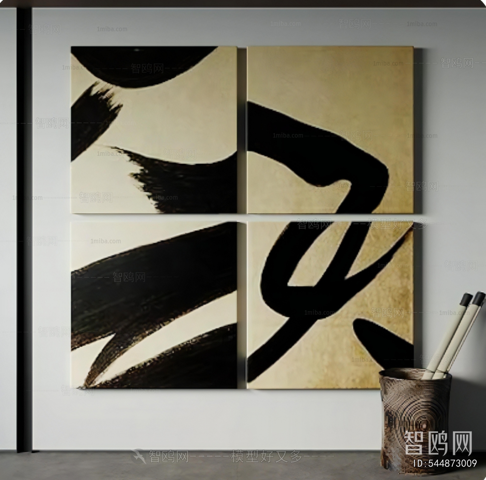 New Chinese Style Calligraphy And Painting