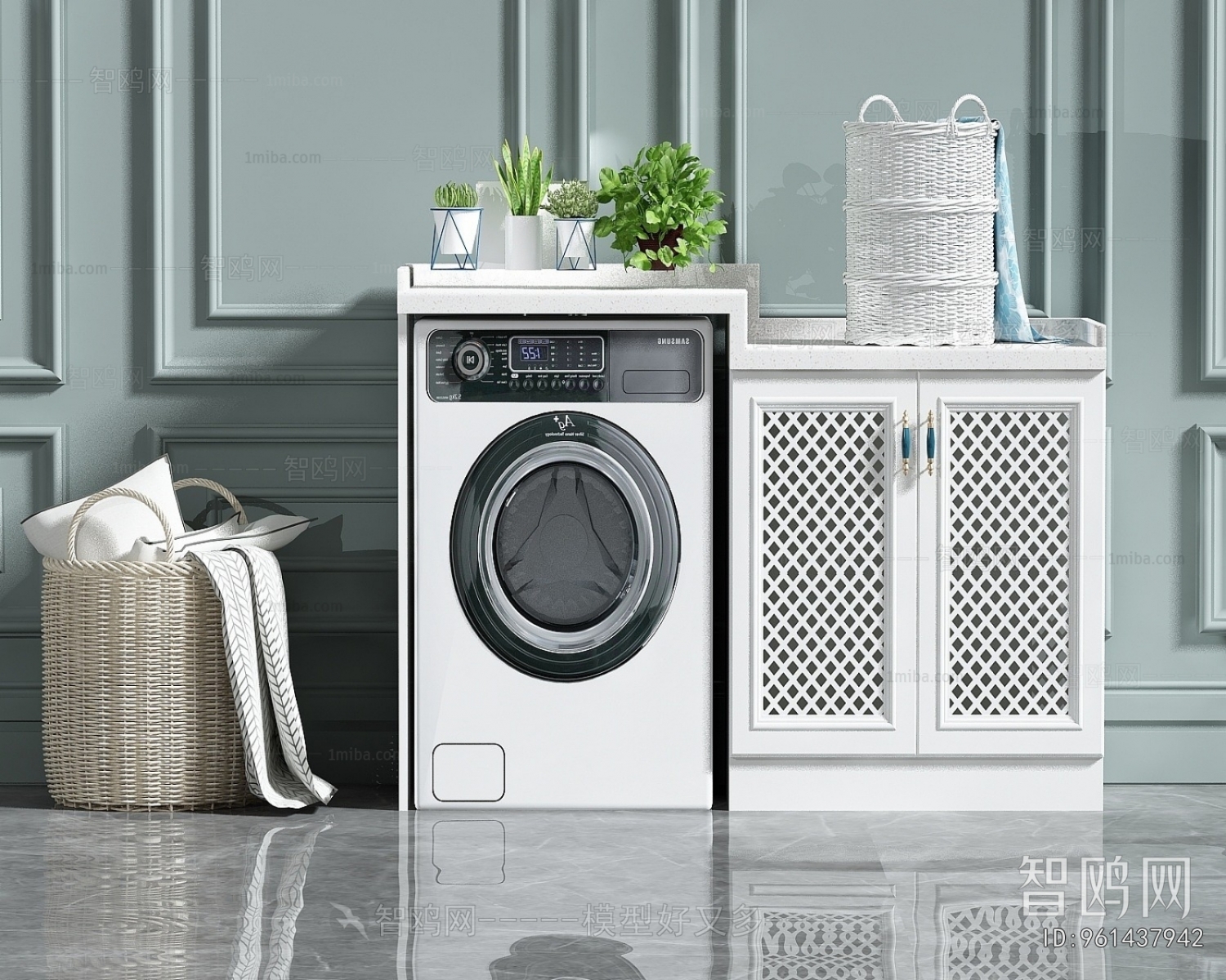 Modern Laundry Cabinet