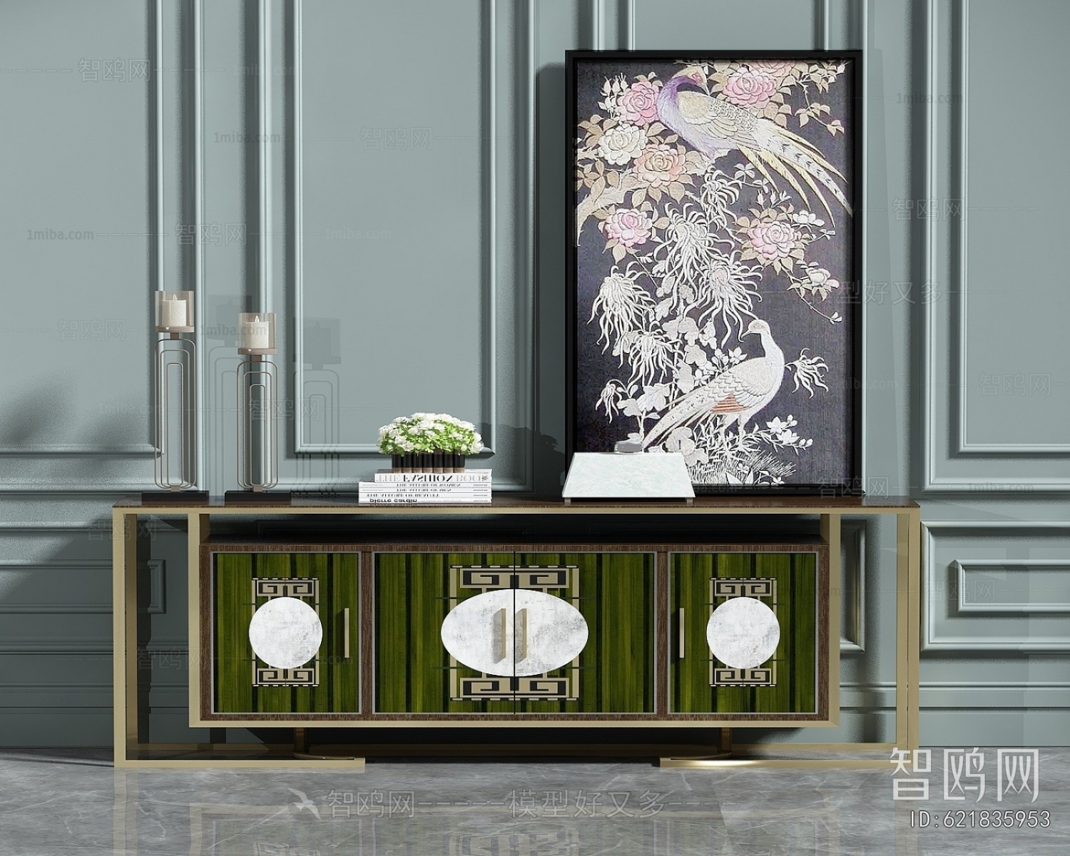 New Chinese Style Entrance Cabinet
