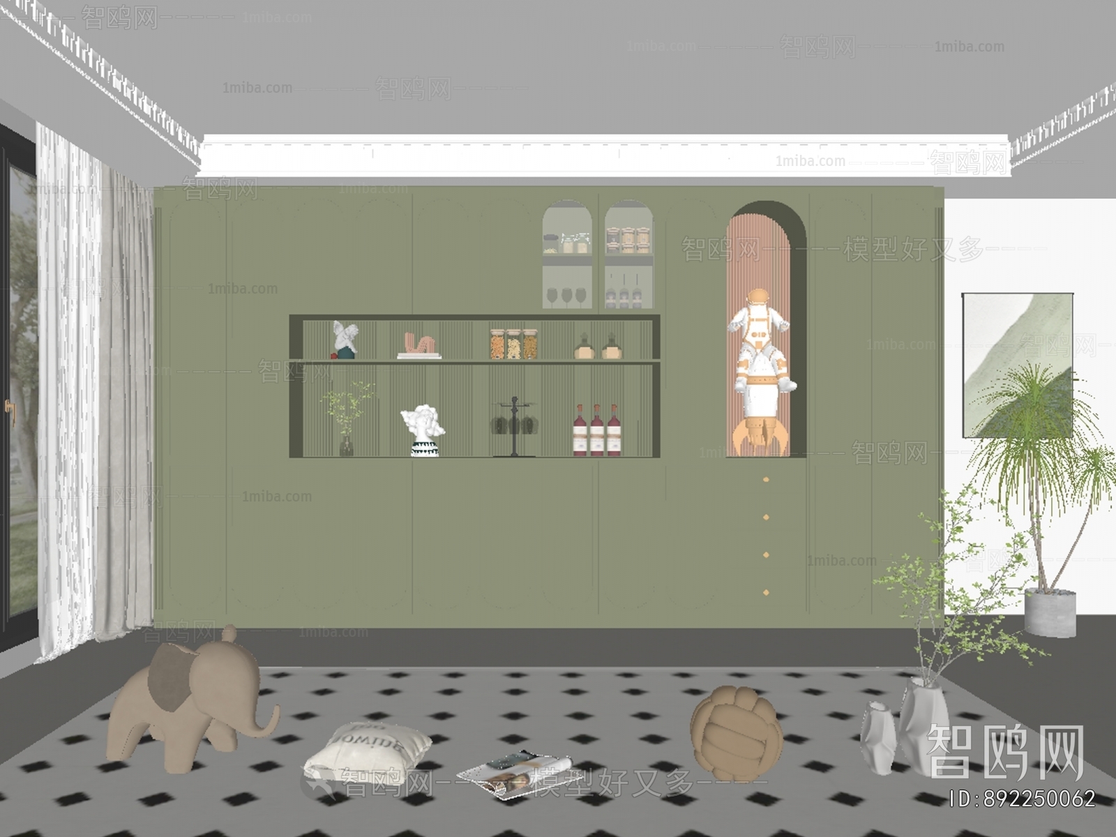 French Style Wine Cabinet