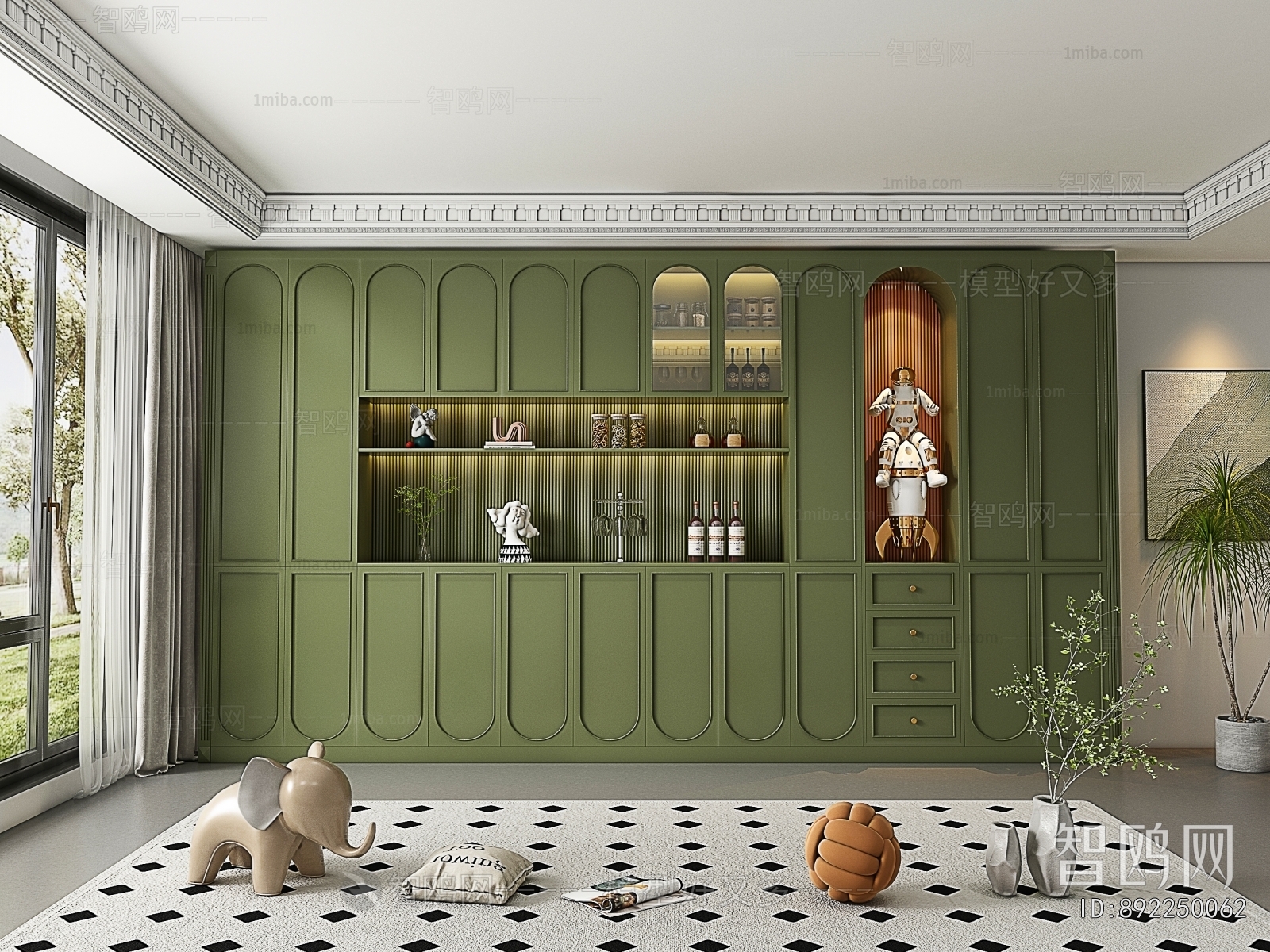 French Style Wine Cabinet