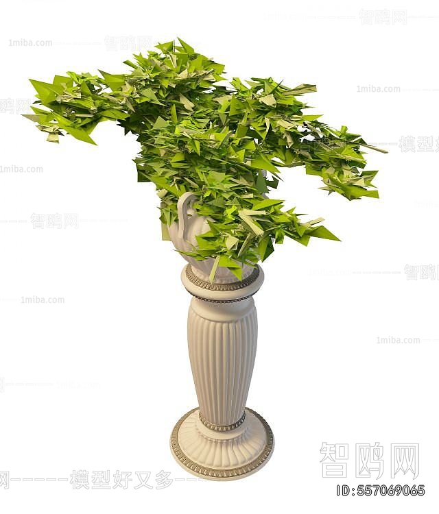 European Style Potted Green Plant