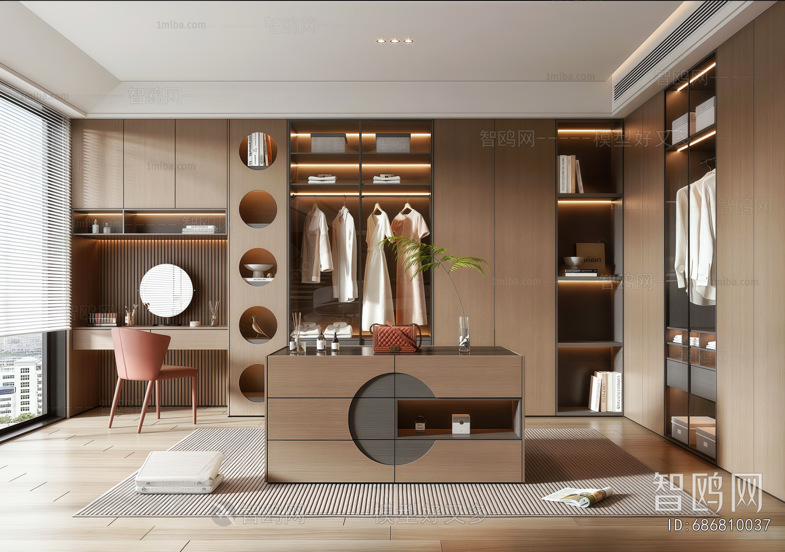 Modern Clothes Storage Area