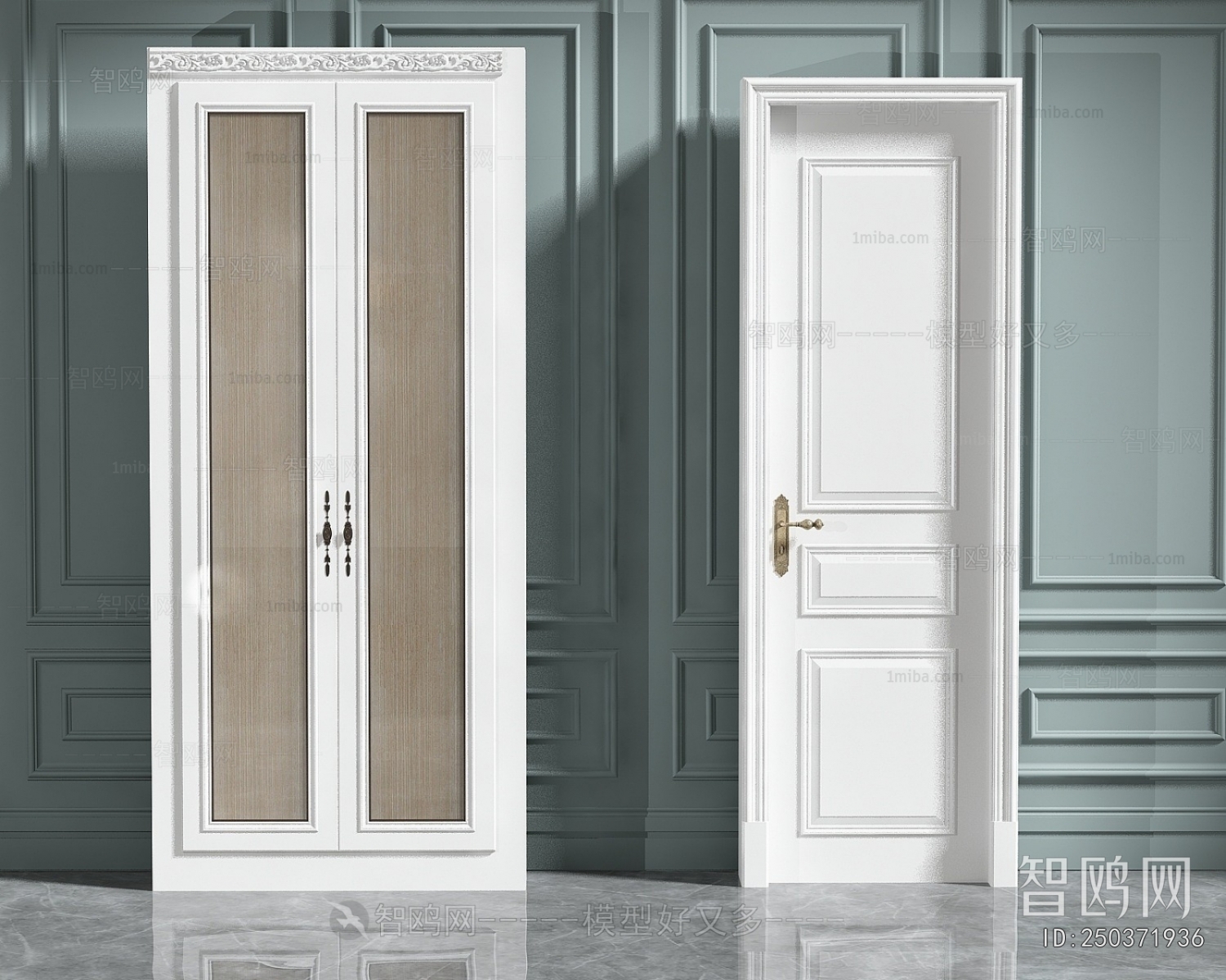 Simple European Style Single Door