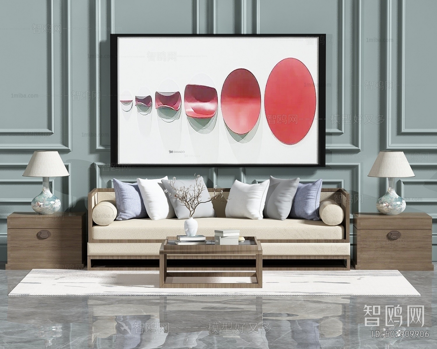 New Chinese Style Multi Person Sofa