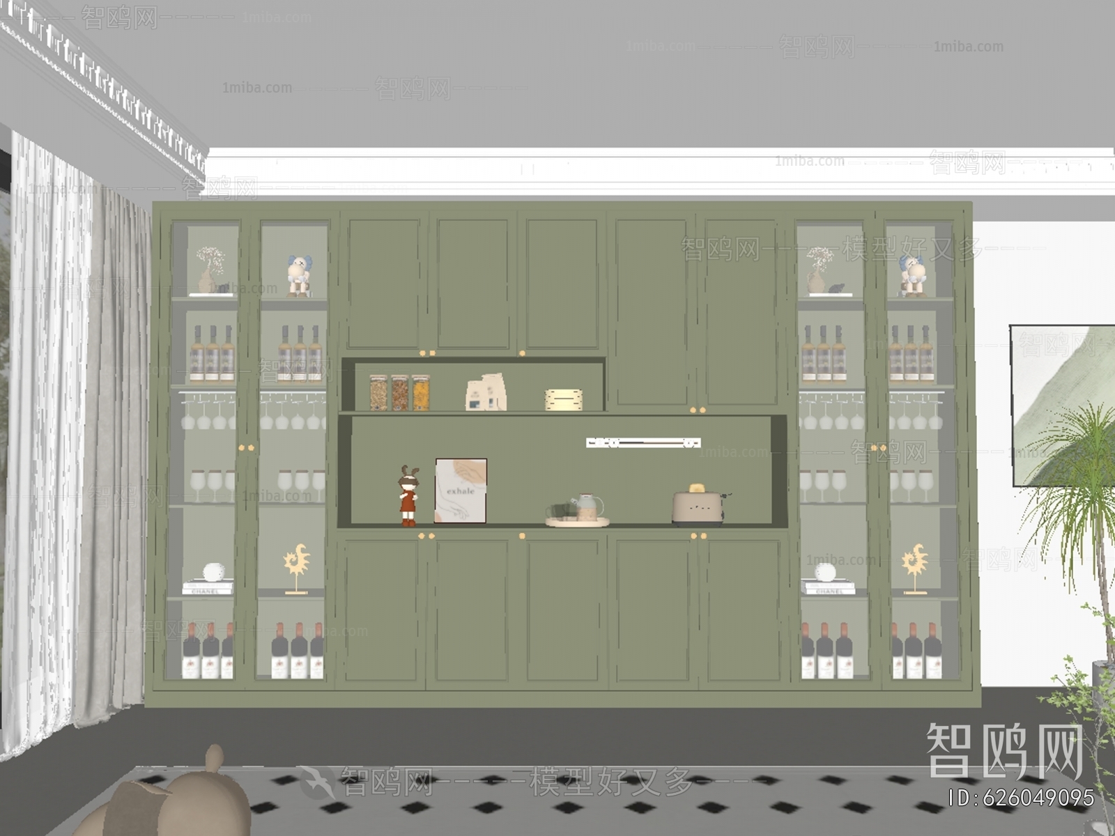 French Style Wine Cabinet