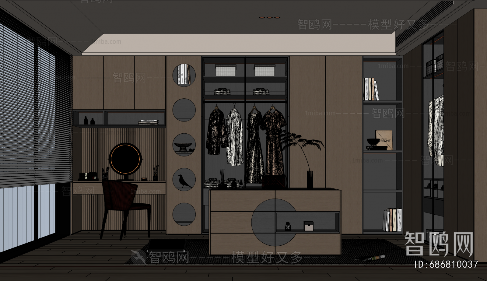 Modern Clothes Storage Area
