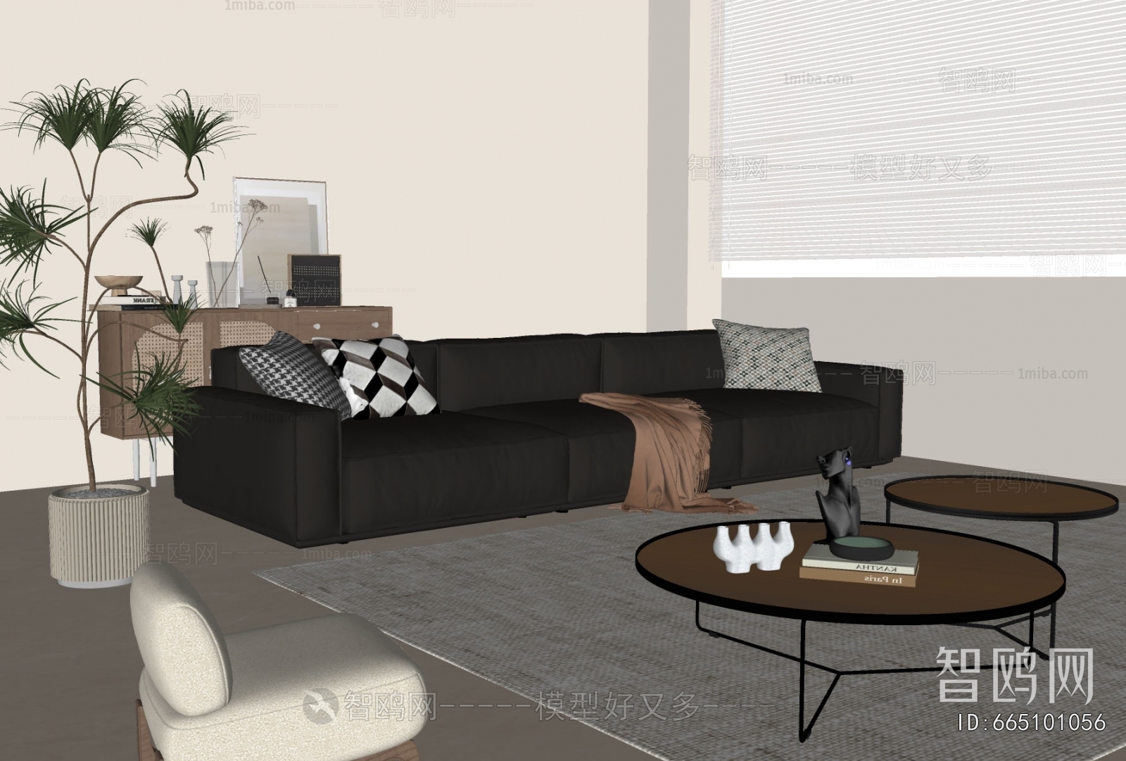 Modern Three-seat Sofa