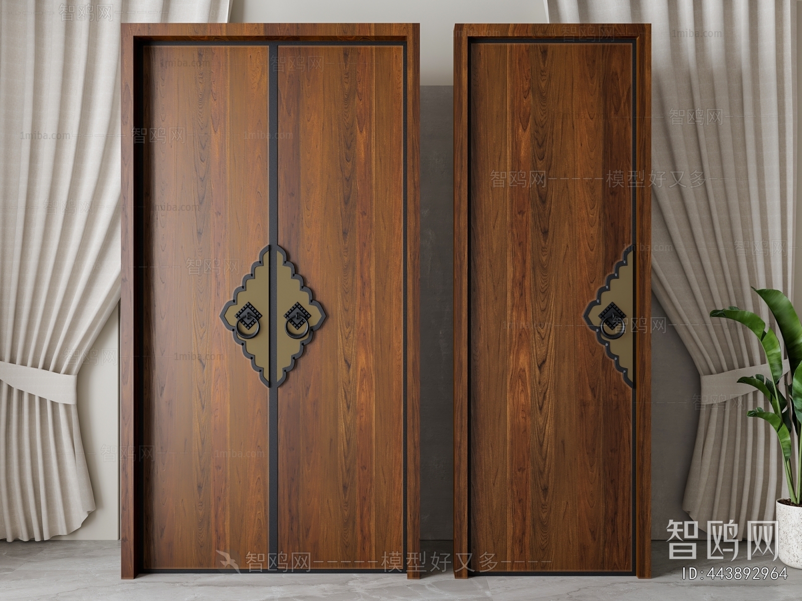 New Chinese Style Double Door