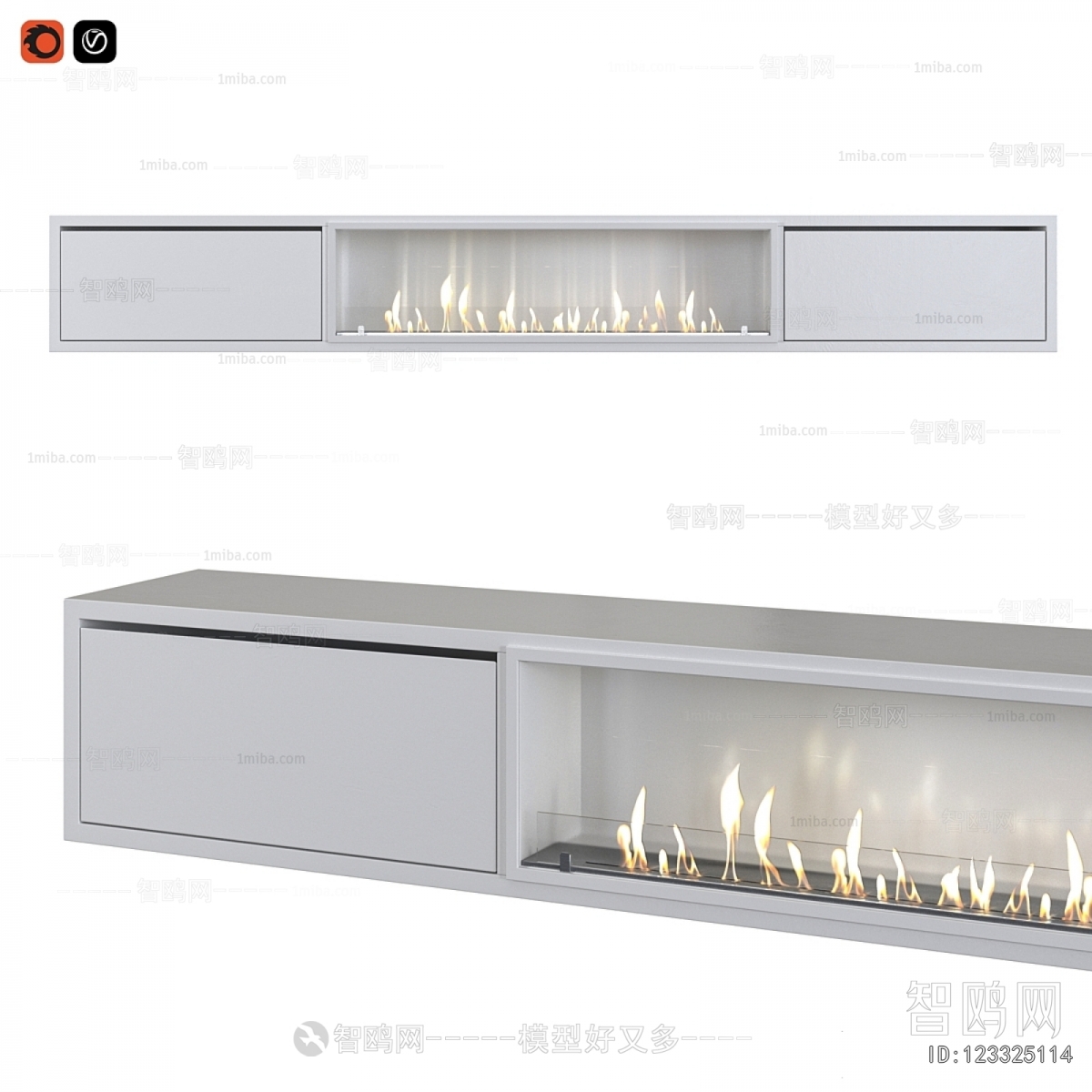 Modern Electronic Fireplace