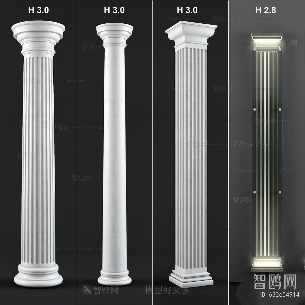 European Style Roman Pillar