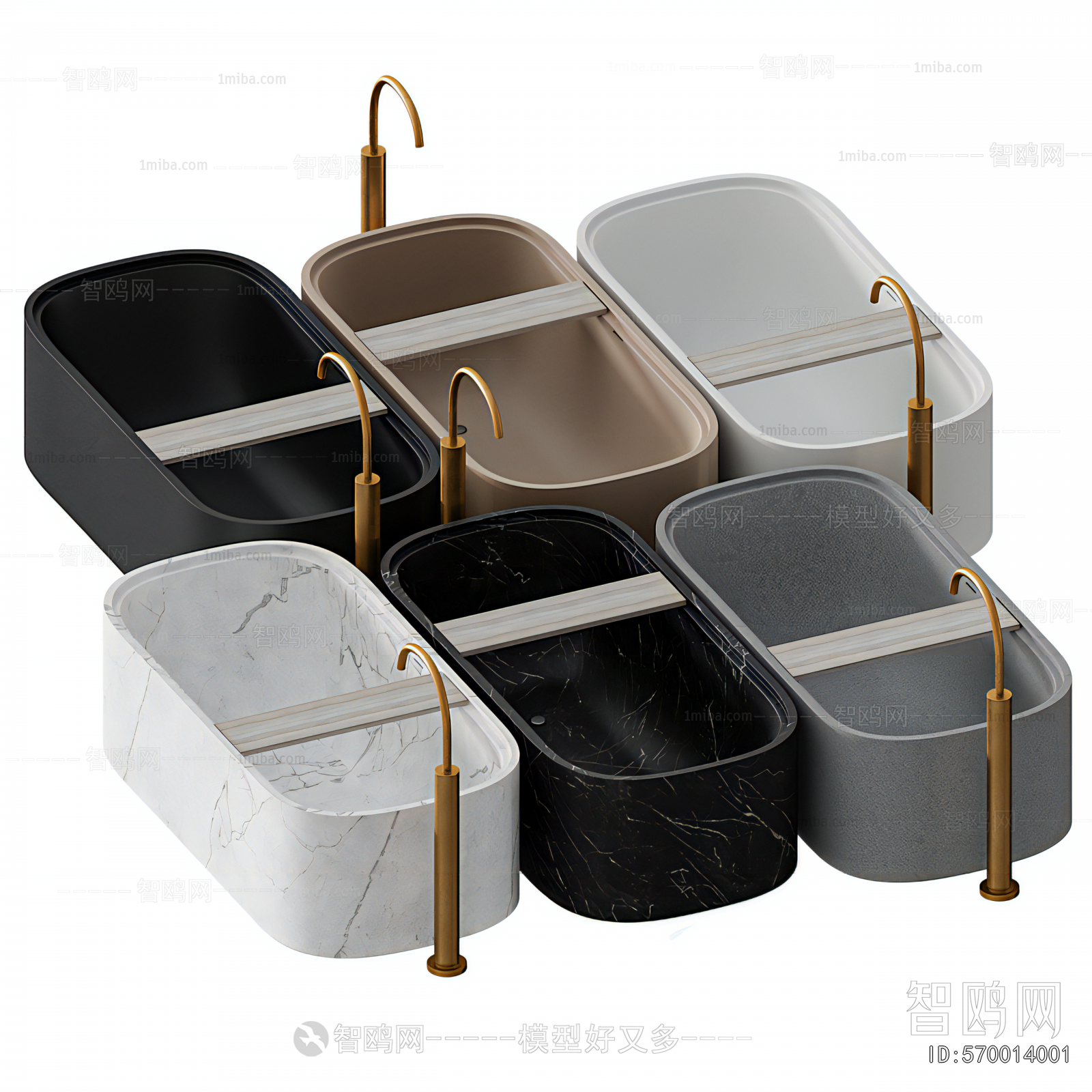 现代浴缸组合