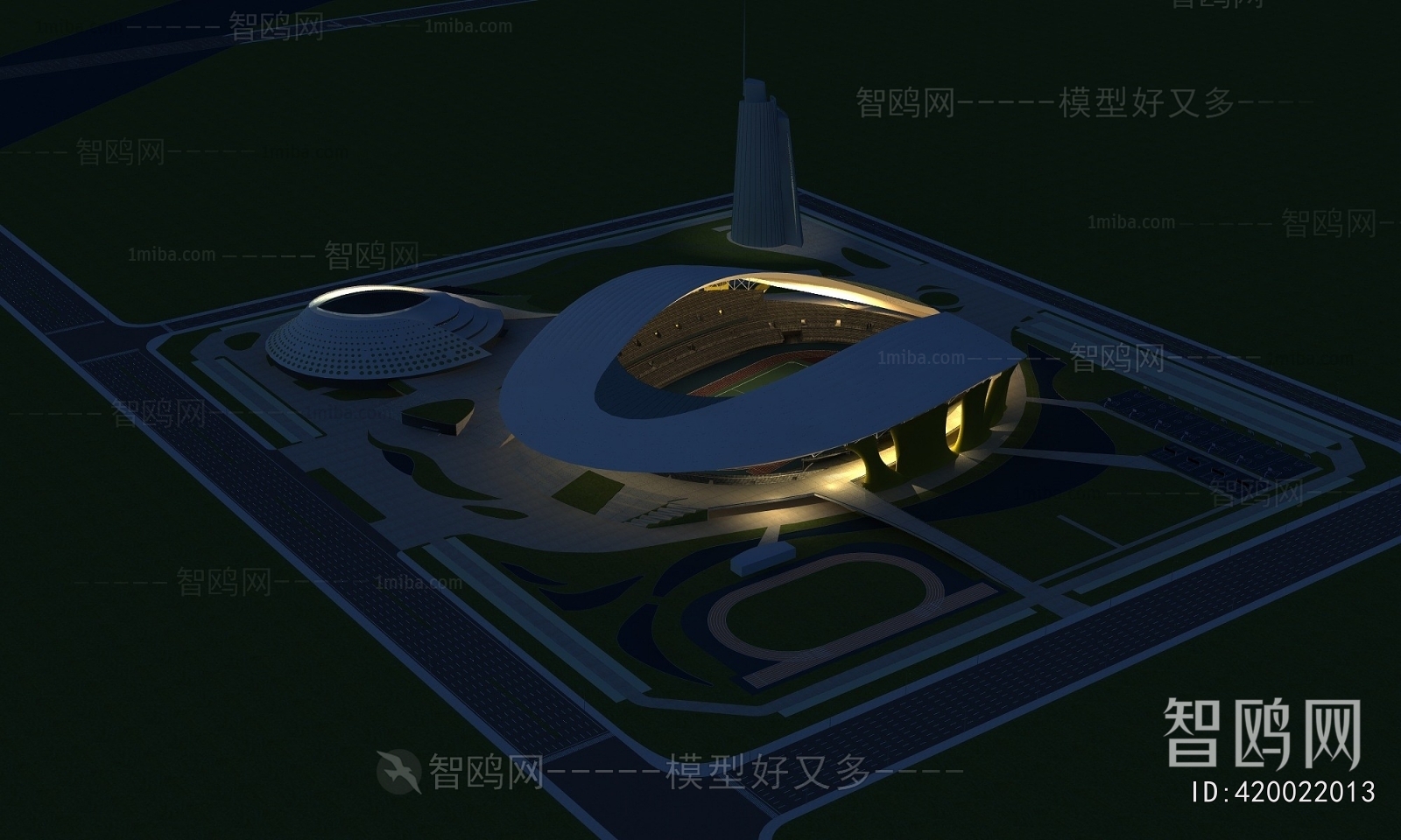 Modern Architectural Bird's-eye View Planning