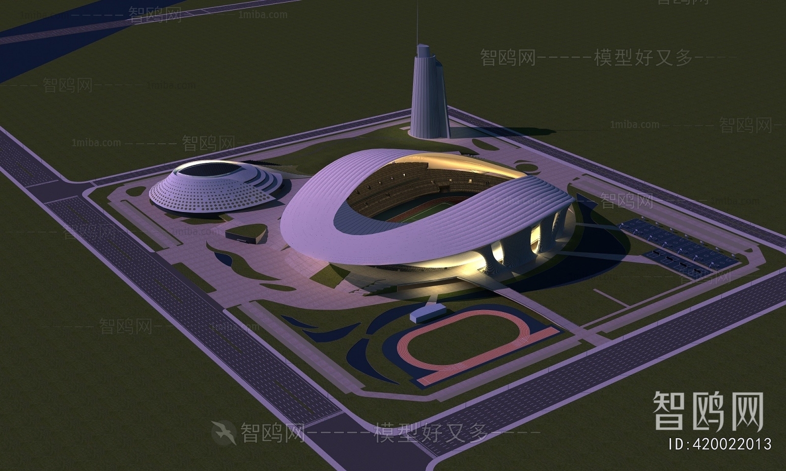 Modern Architectural Bird's-eye View Planning